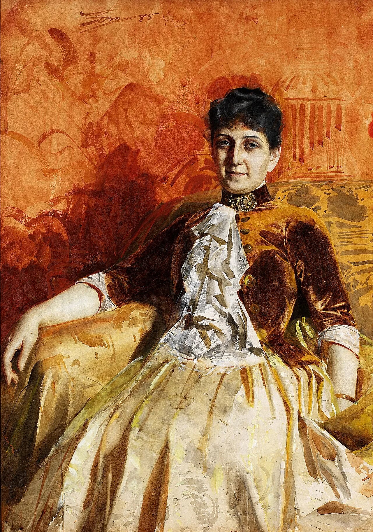 Portrait of Elise Sofie Lamm (1855–1920) – memorial page