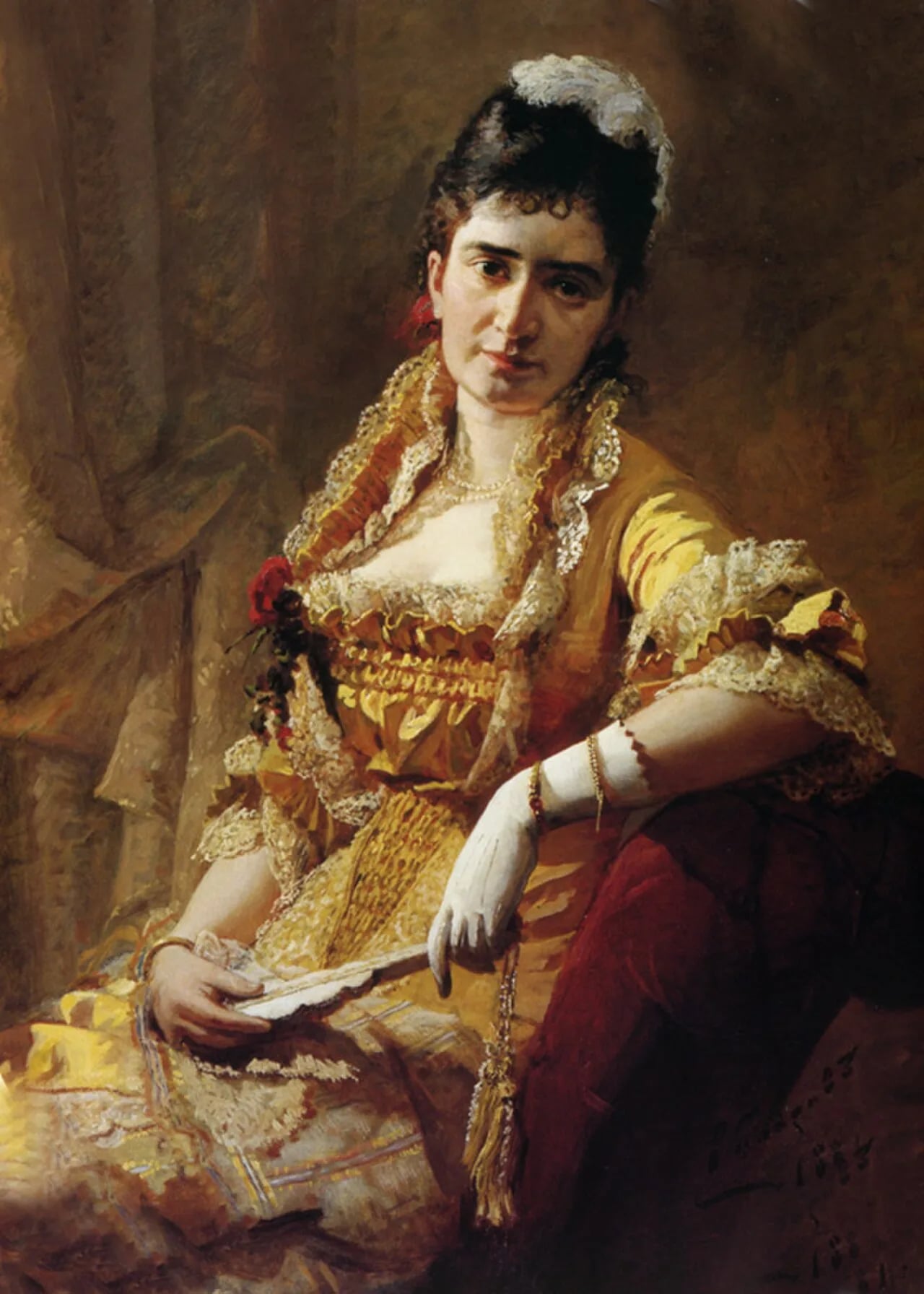 Porträt von Jelisaweta Andrejewna Lawrowskaja (1845–1919) – Gedenkseite
