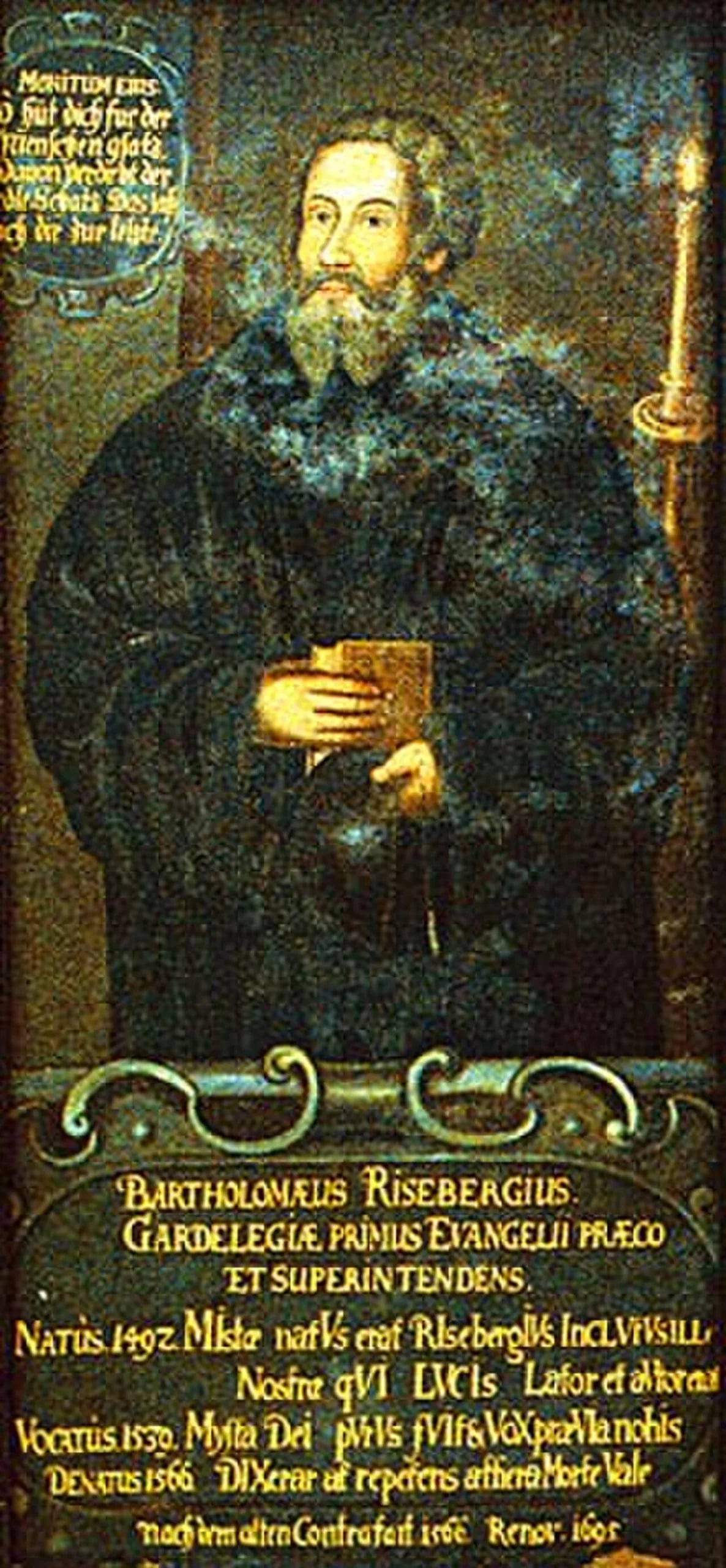 Porträt von Bartholomaeus Rieseberg (1492–1566) – Gedenkseite