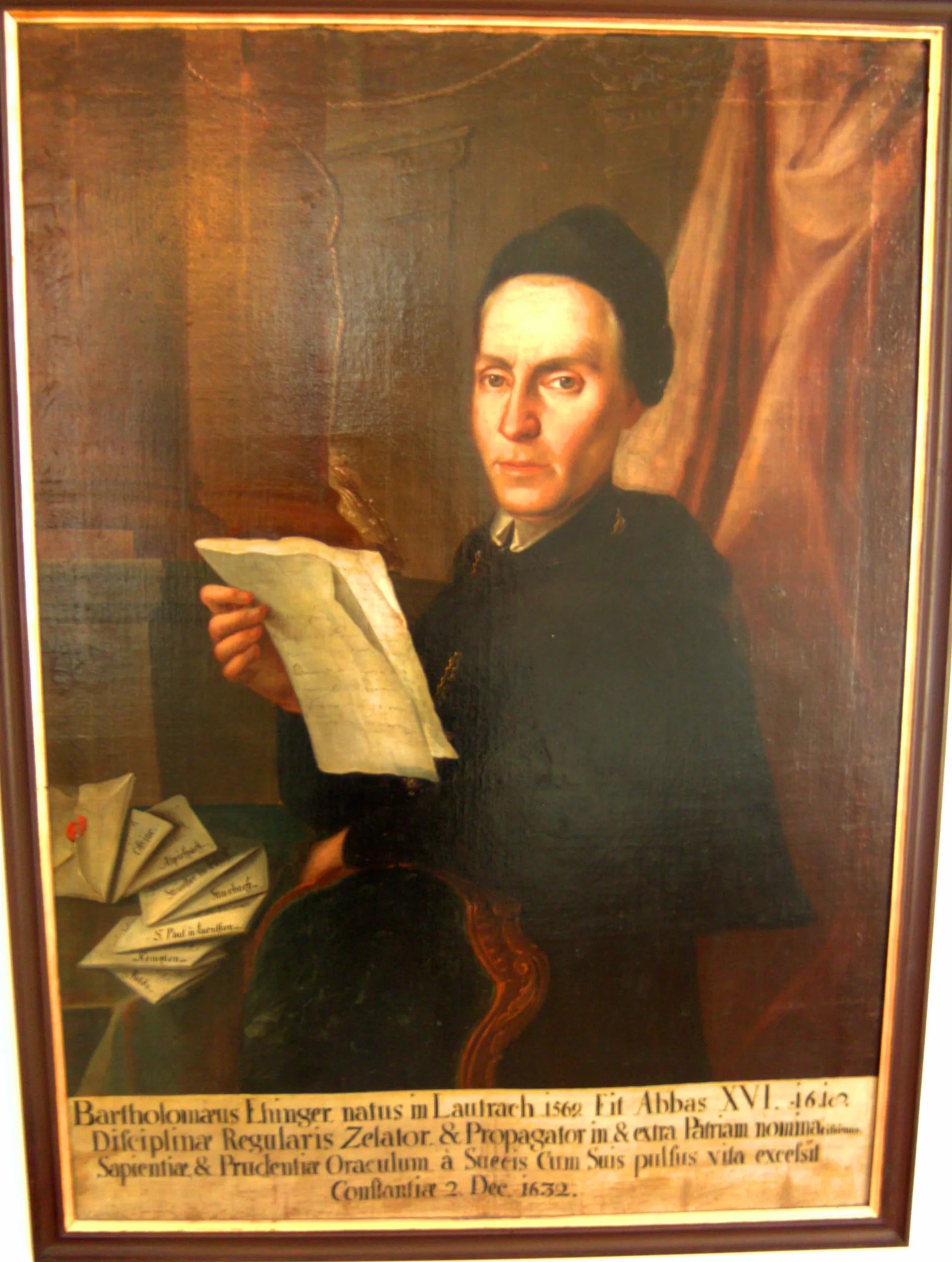 Porträt von Bartholomäus Ehinger (1569–1632) – Gedenkseite