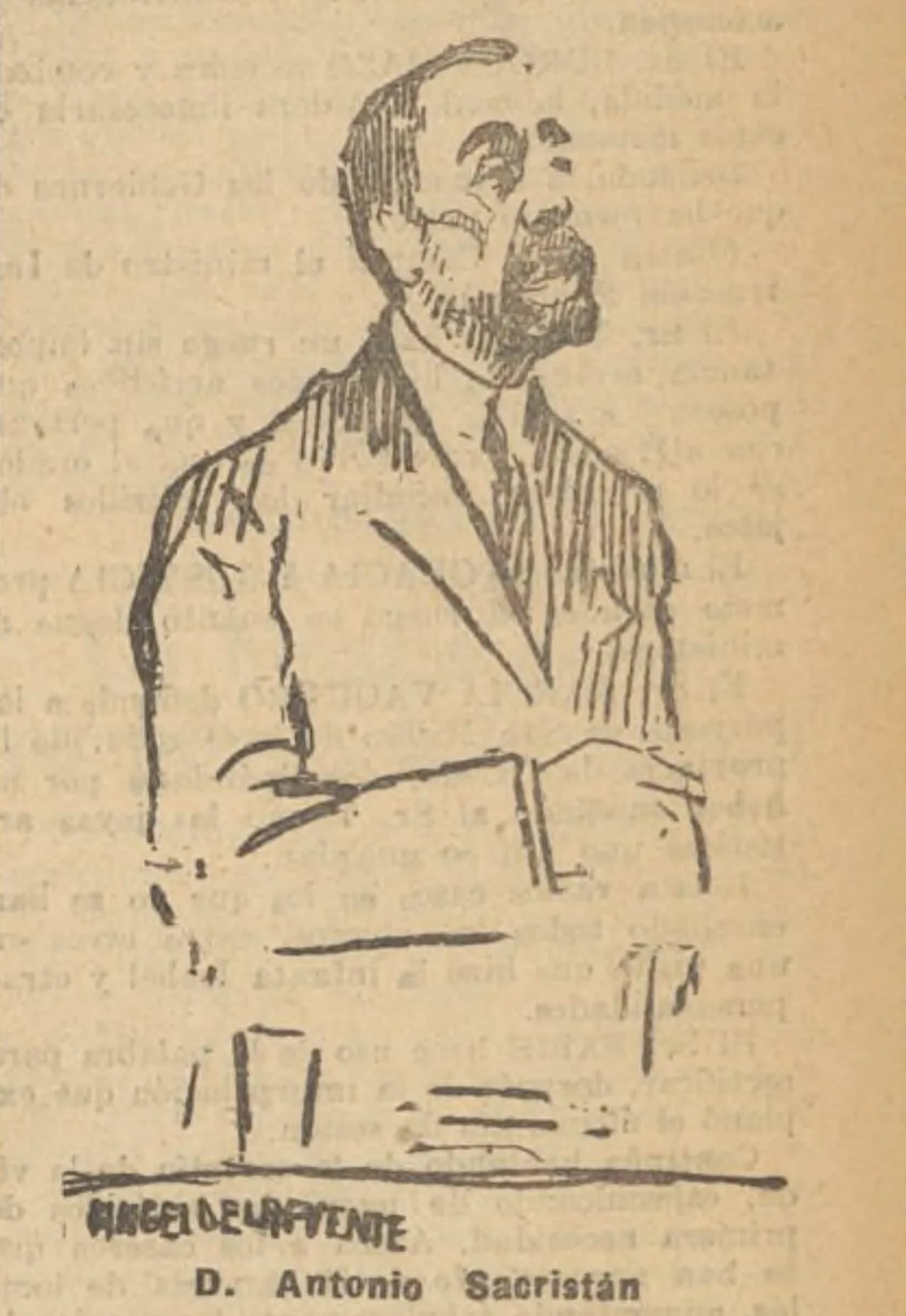 Porträt von Antonio Sacristán y Zavala (1871–1938) – Gedenkseite