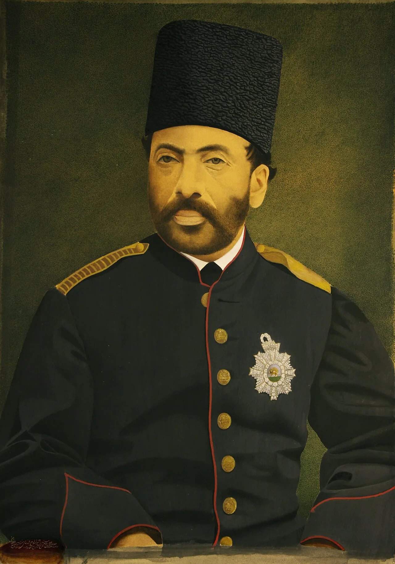Porträt von Mirza Hosein Khan Sepahsalar (1828–1881) – Gedenkseite
