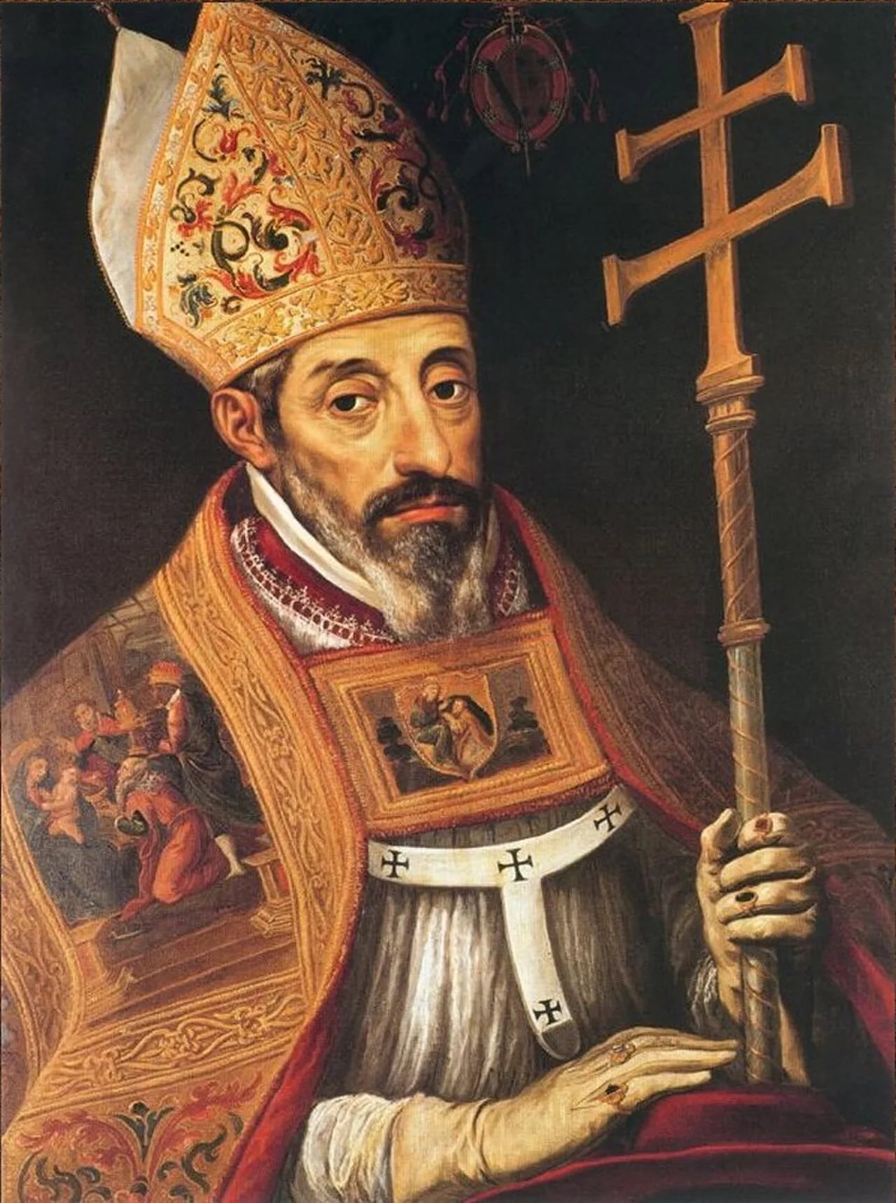 Porträt von Bernardo de Sandoval y Rojas (1546–1618) – Gedenkseite