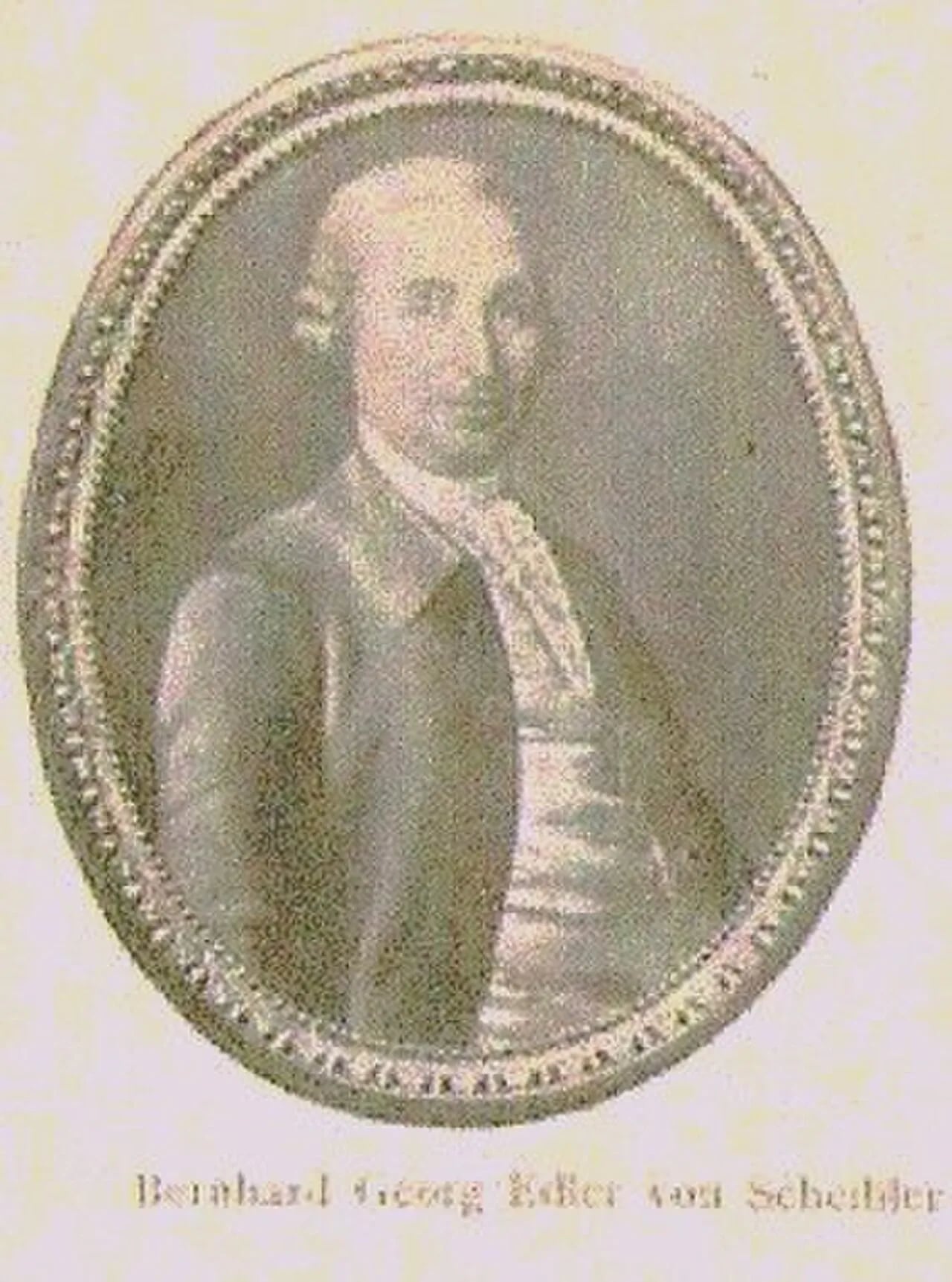 Porträt von Bernhard Georg von Scheibler (1724–1786) – Gedenkseite