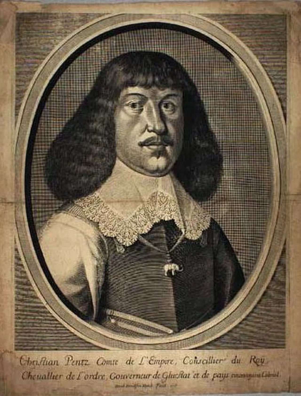 Porträt von Christian von Pentz (1619–1651) – Gedenkseite