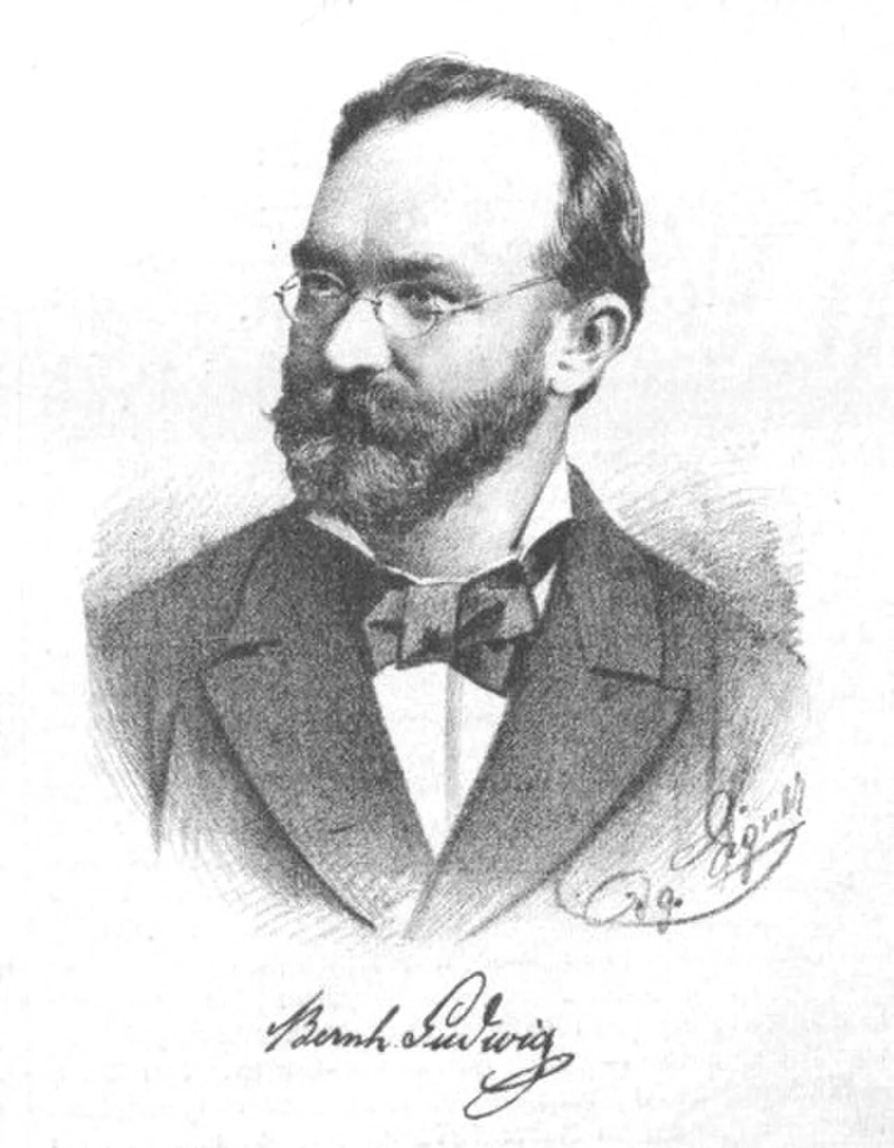 Porträt von Bernhard Hieronymus Ludwig (1834–1897) – Gedenkseite