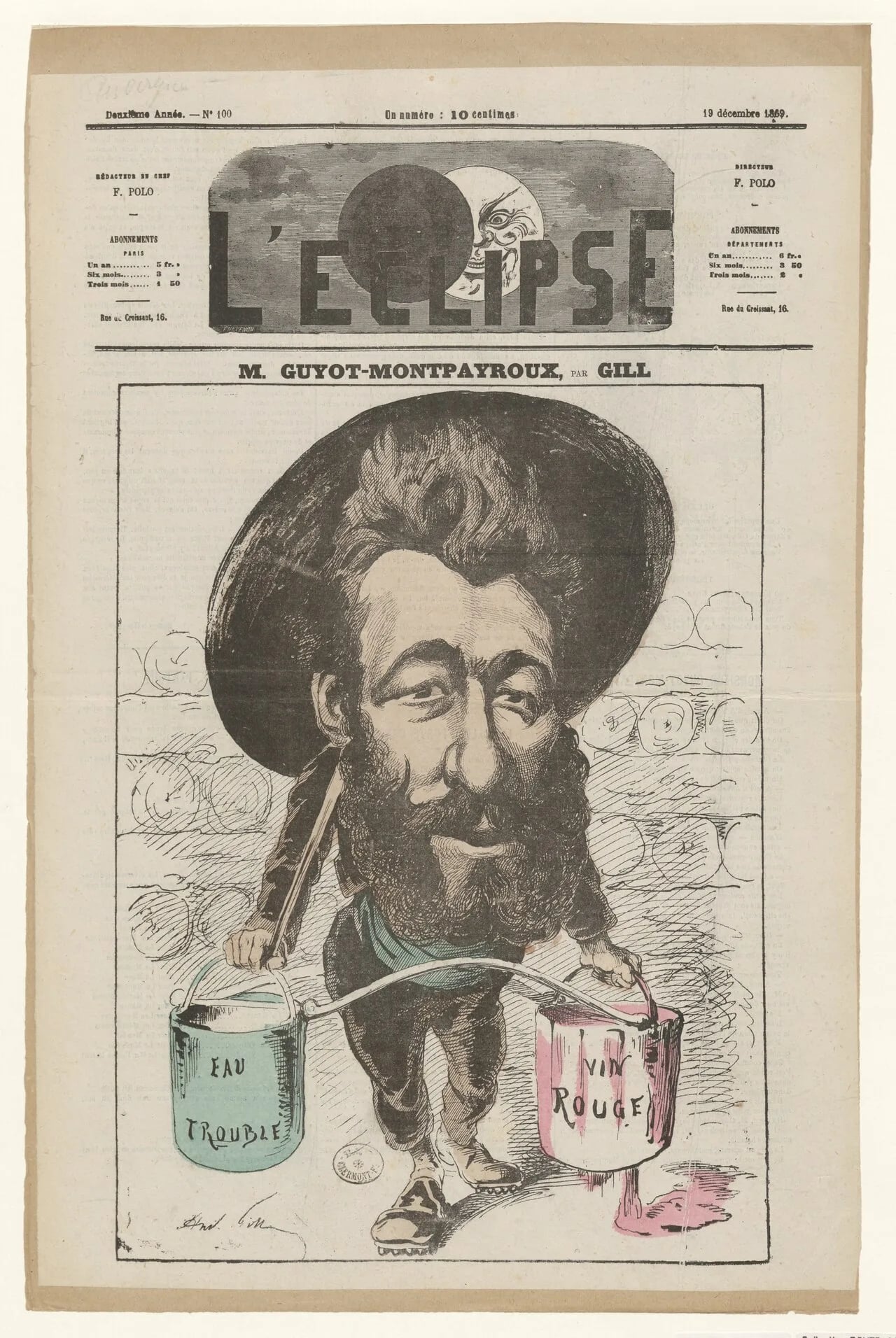 Porträt von Antoine-Léonce Guyot-Montpayroux (1839–1884) – Gedenkseite