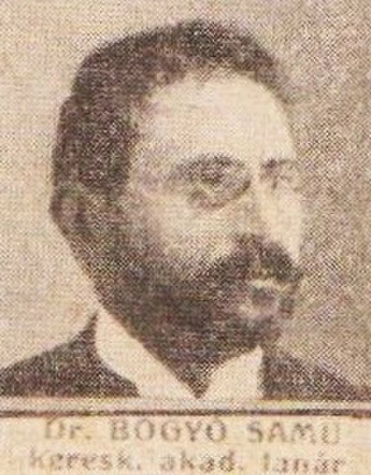 Portrait of Samuel Bogyó (1857–1928) – memorial page