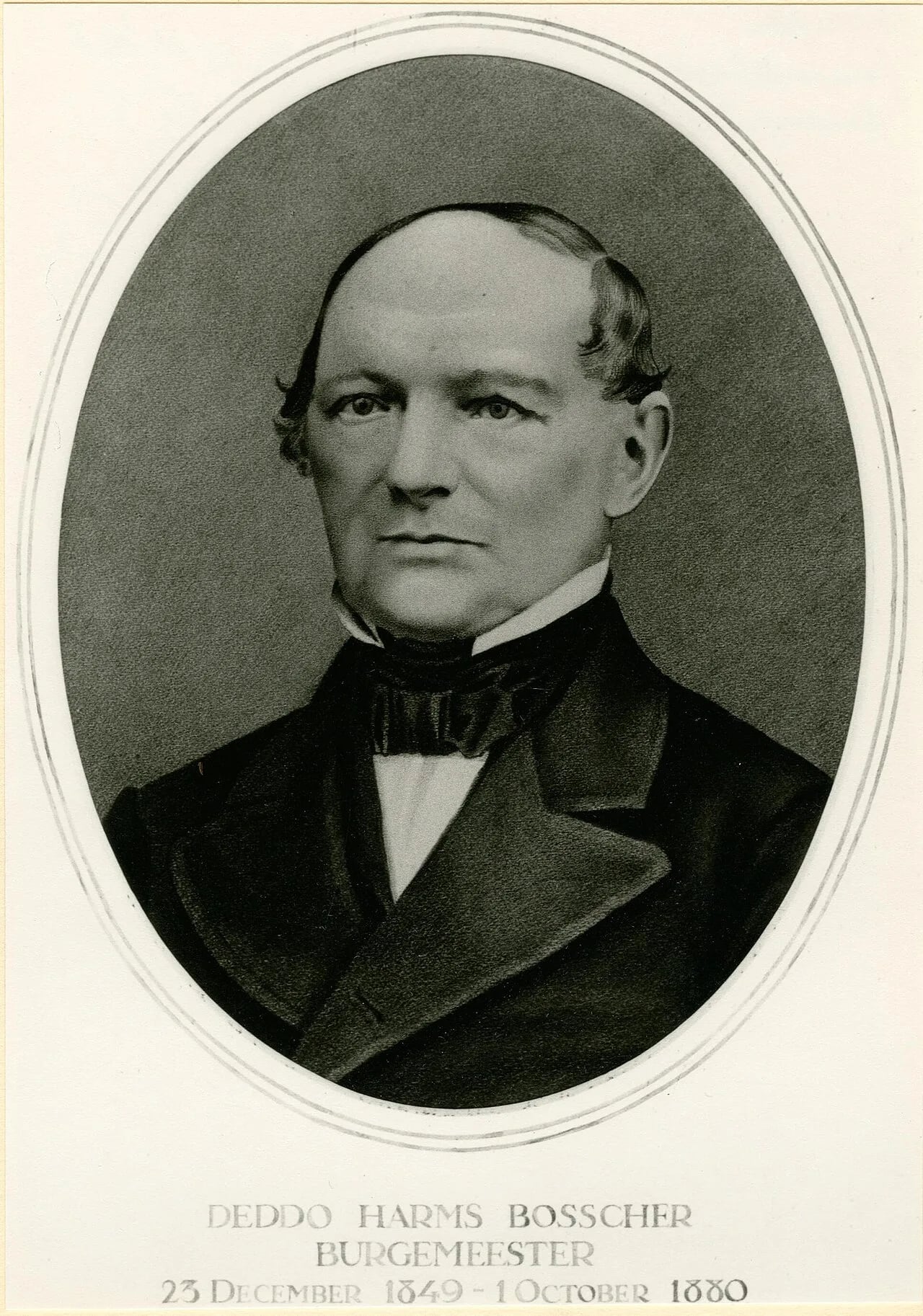 Porträt von Deddo Harms Bosscher (1808–1885) – Gedenkseite