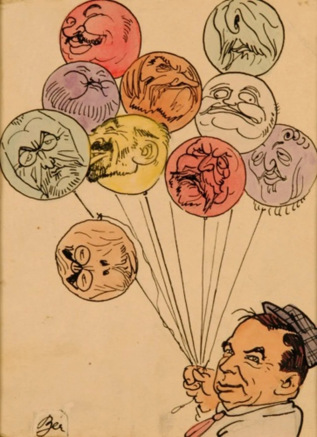 Porträt von Dezső Bér (1875–1924) – Gedenkseite
