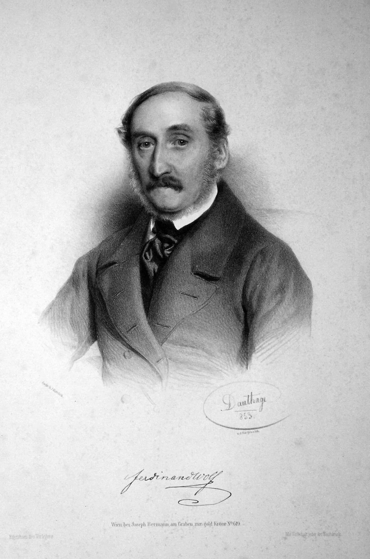 Portrait of Ferdinand Wolf (1796–1866) – memorial page