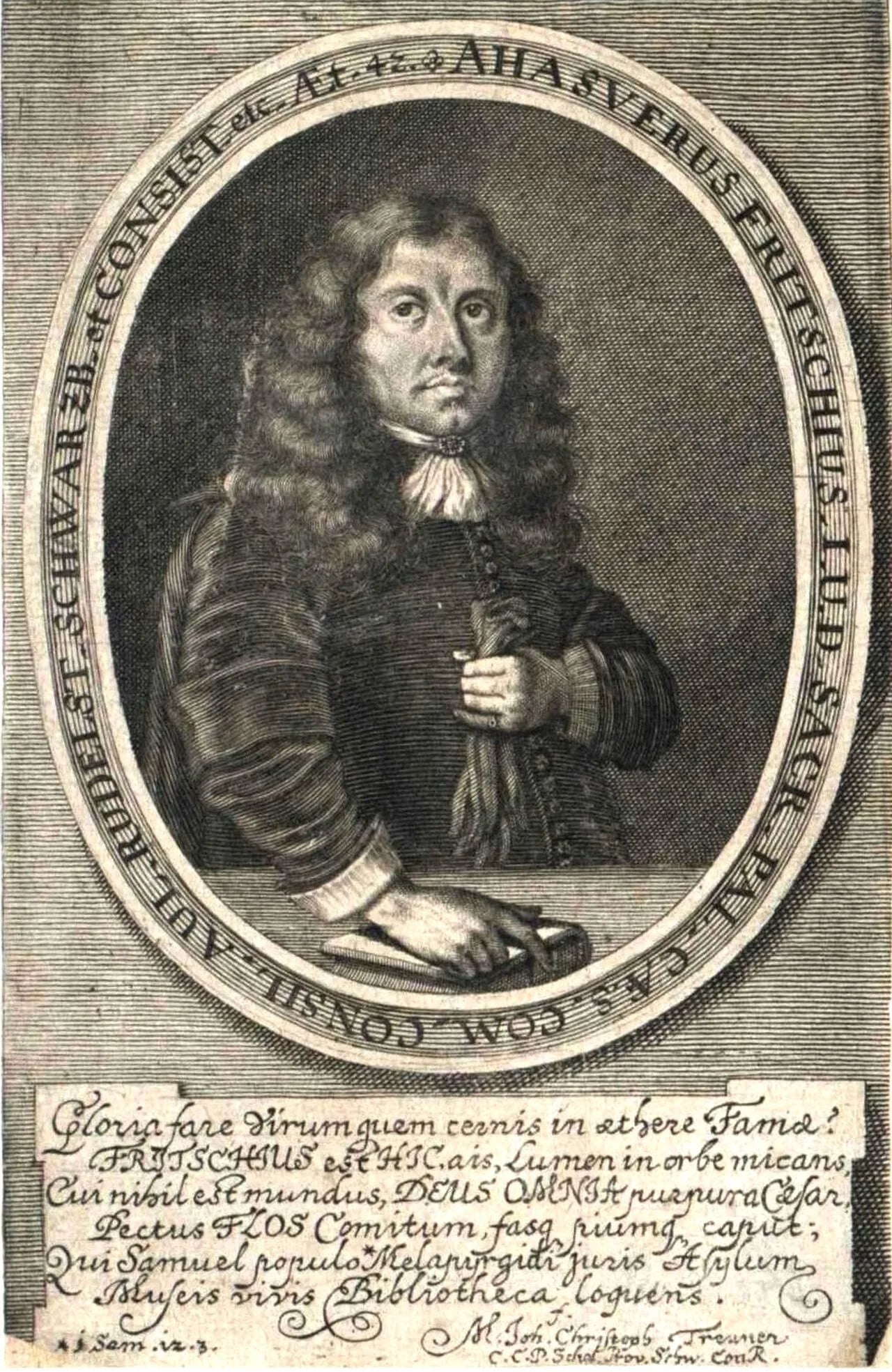 Porträt von Ahasverus Fritsch (1629–1701) – Gedenkseite