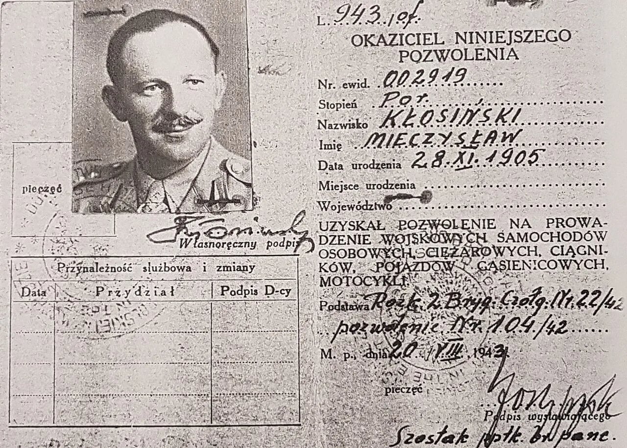 Porträt von Mieczysław Kłosiński (1905–1973) – Gedenkseite