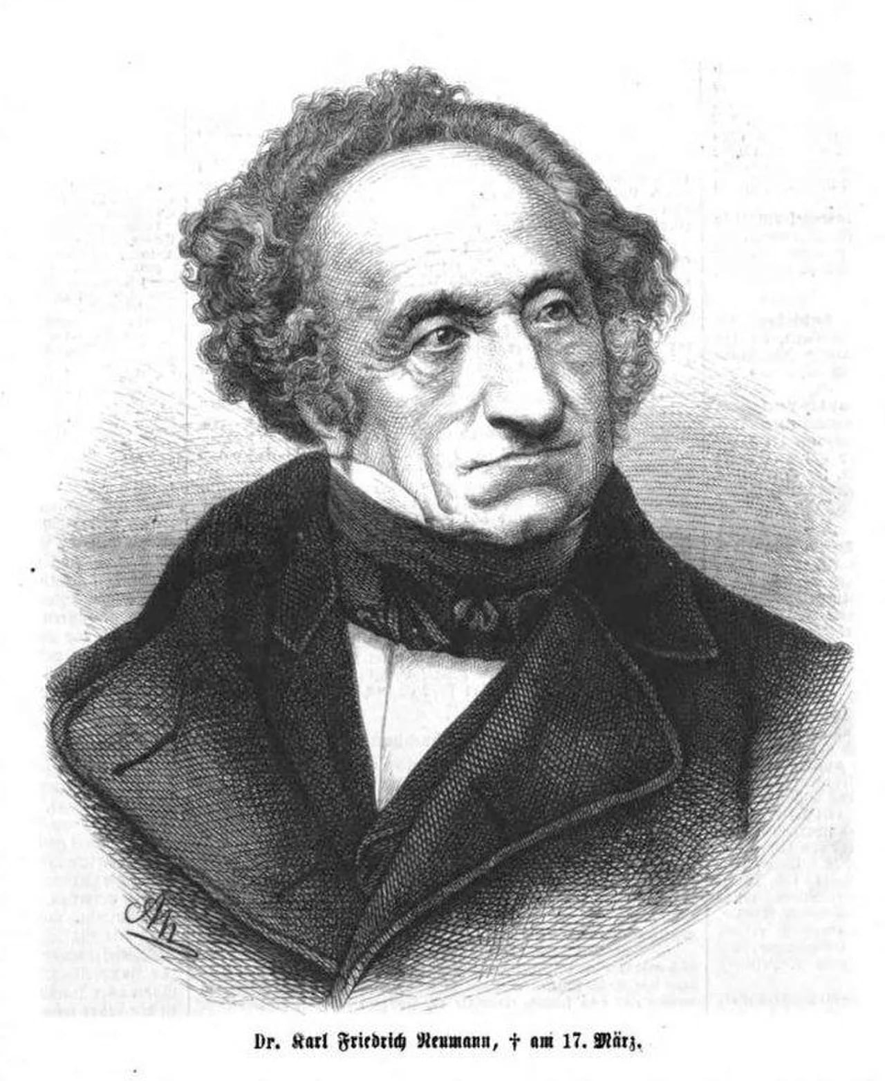 Porträt von Karl Friedrich Neumann (1793–1870) – Gedenkseite