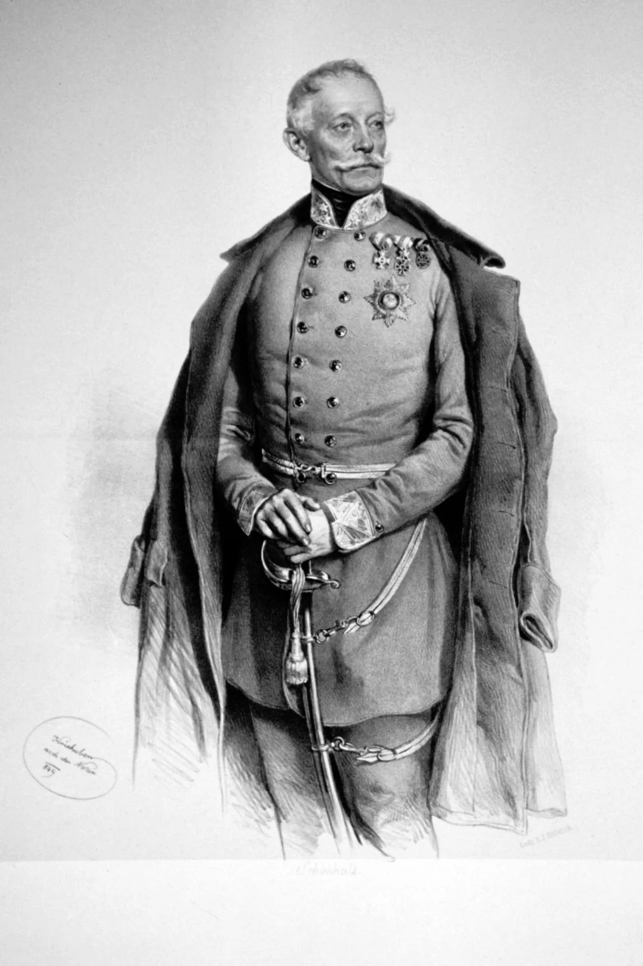 Porträt von Karl von Schönhals (1788–1857) – Gedenkseite