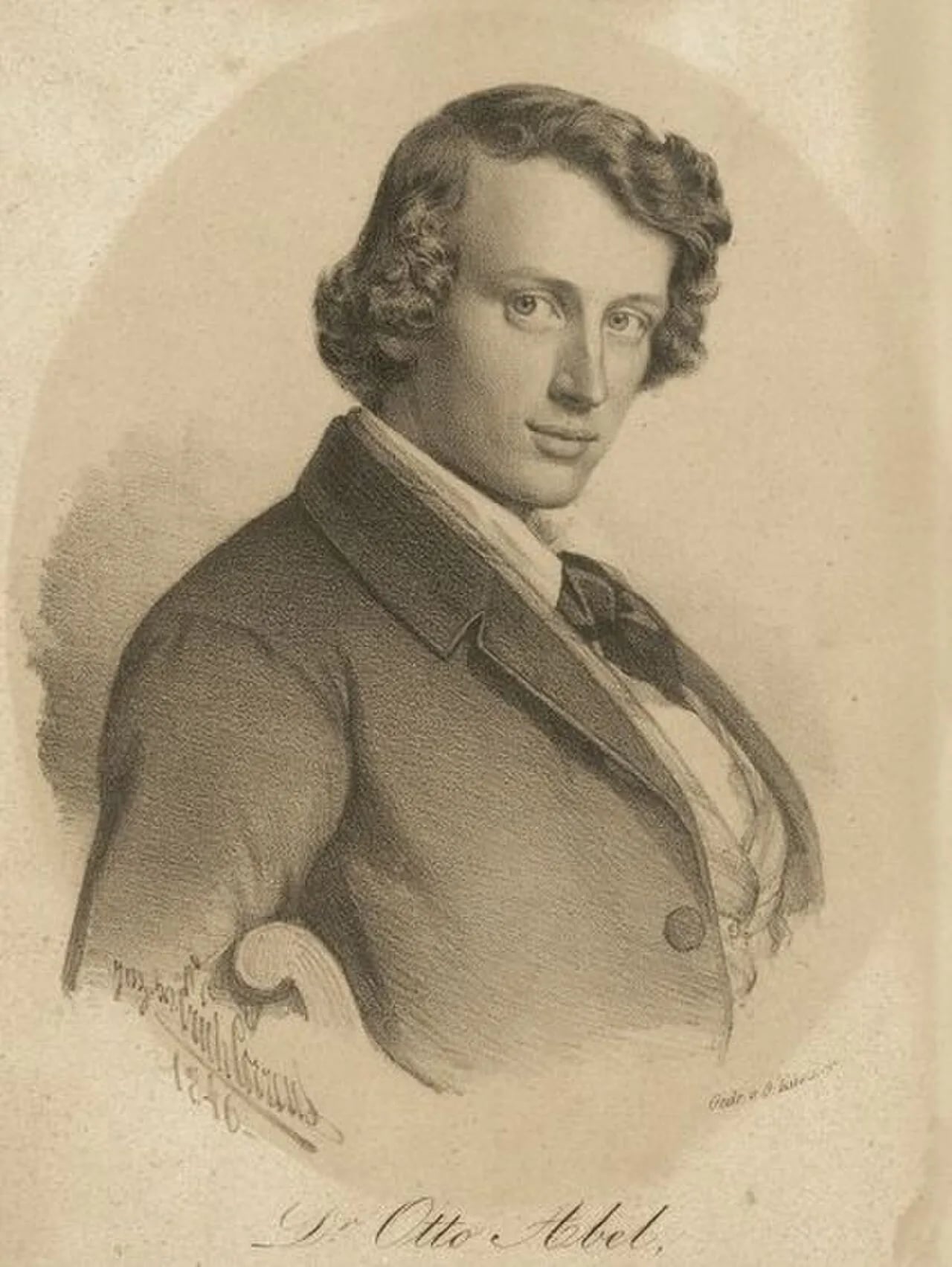 Porträt von Otto Abel (1824–1854) – Gedenkseite
