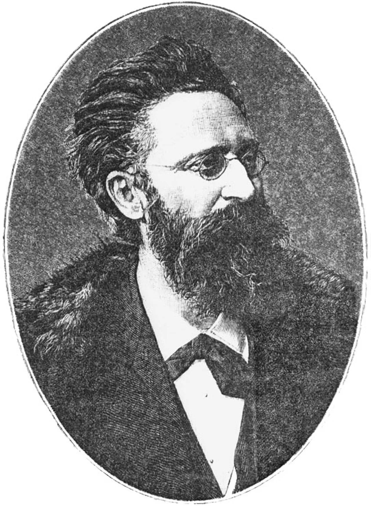 Porträt von Moritz Thausing (1838–1884) – Gedenkseite