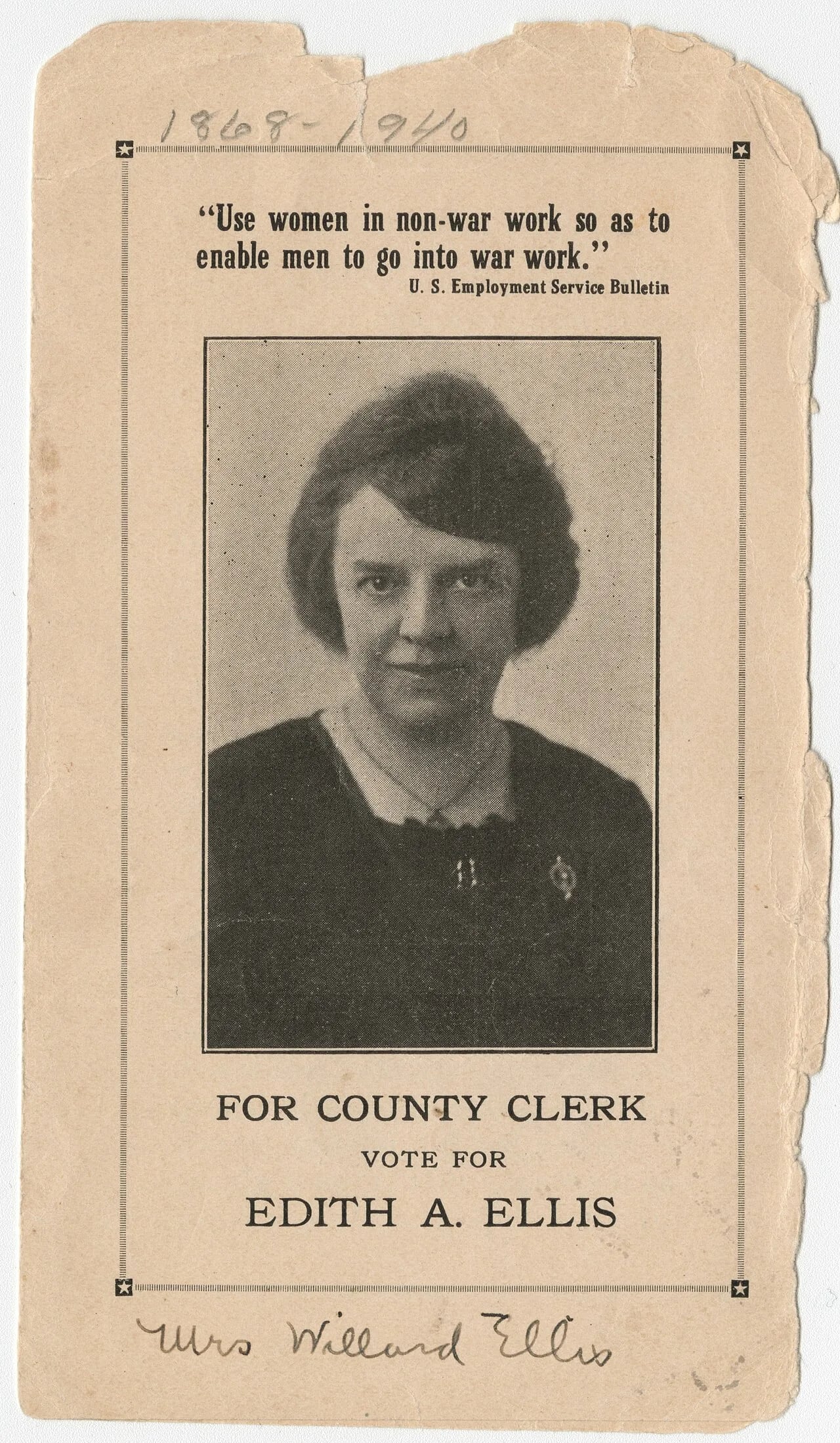 Portrait of Edith Anna Ellis (1868–1940) – memorial page