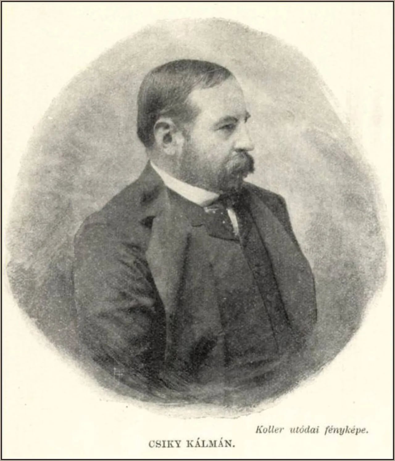 Porträt von Kálmán Csiky (1843–1905) – Gedenkseite