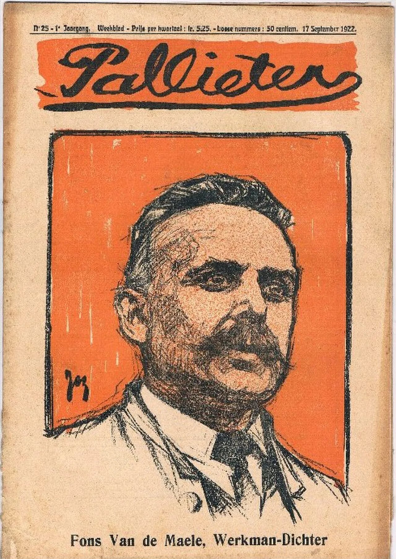 Porträt von Fons van de Maele (1874–1938) – Gedenkseite