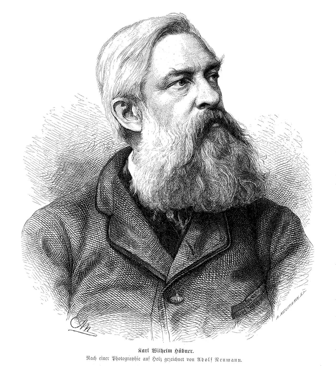Portrait of Carl Wilhelm Hübner (1814–1879) – memorial page