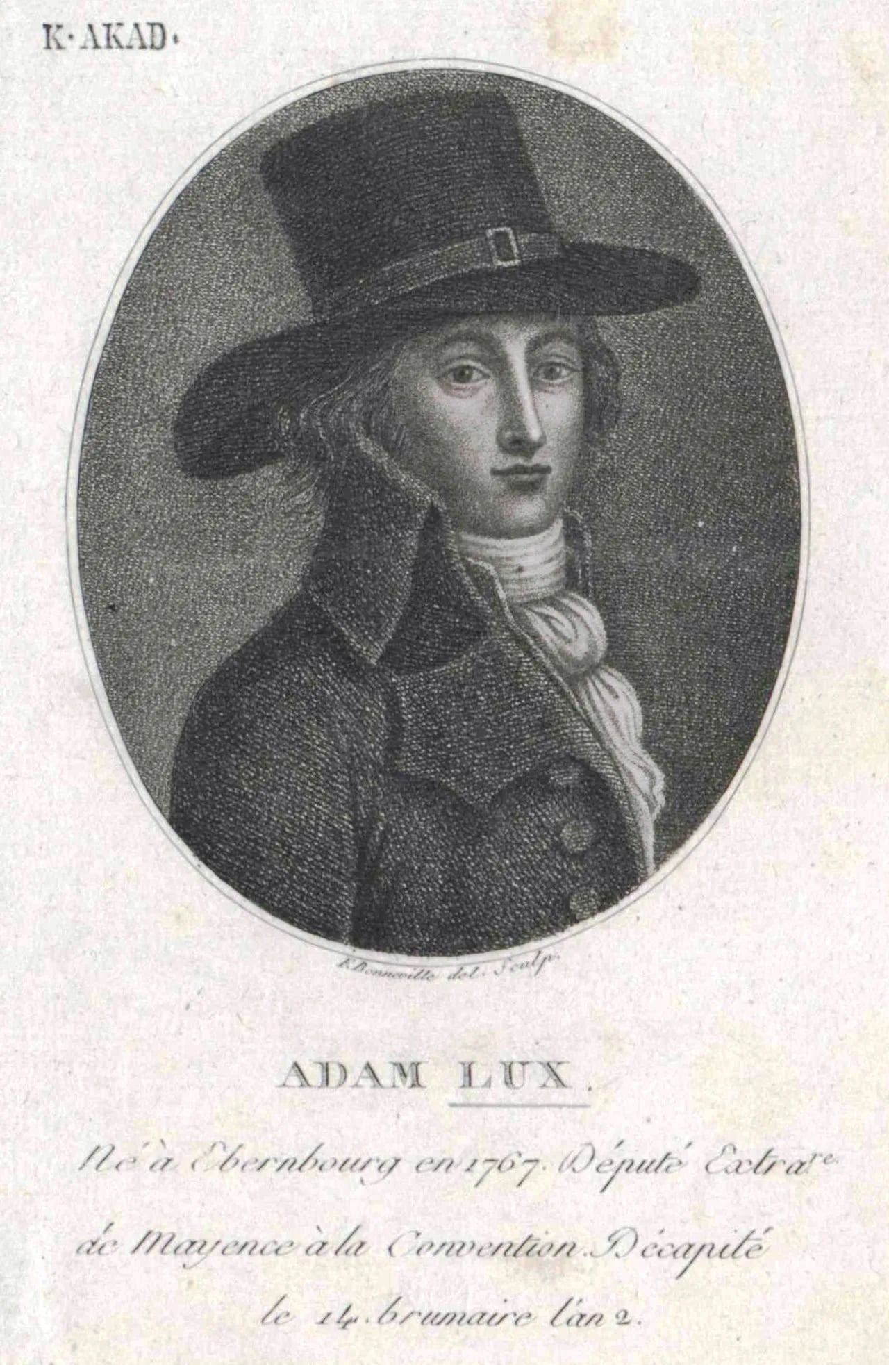 Porträt von Adam Lux (1765–1793) – Gedenkseite
