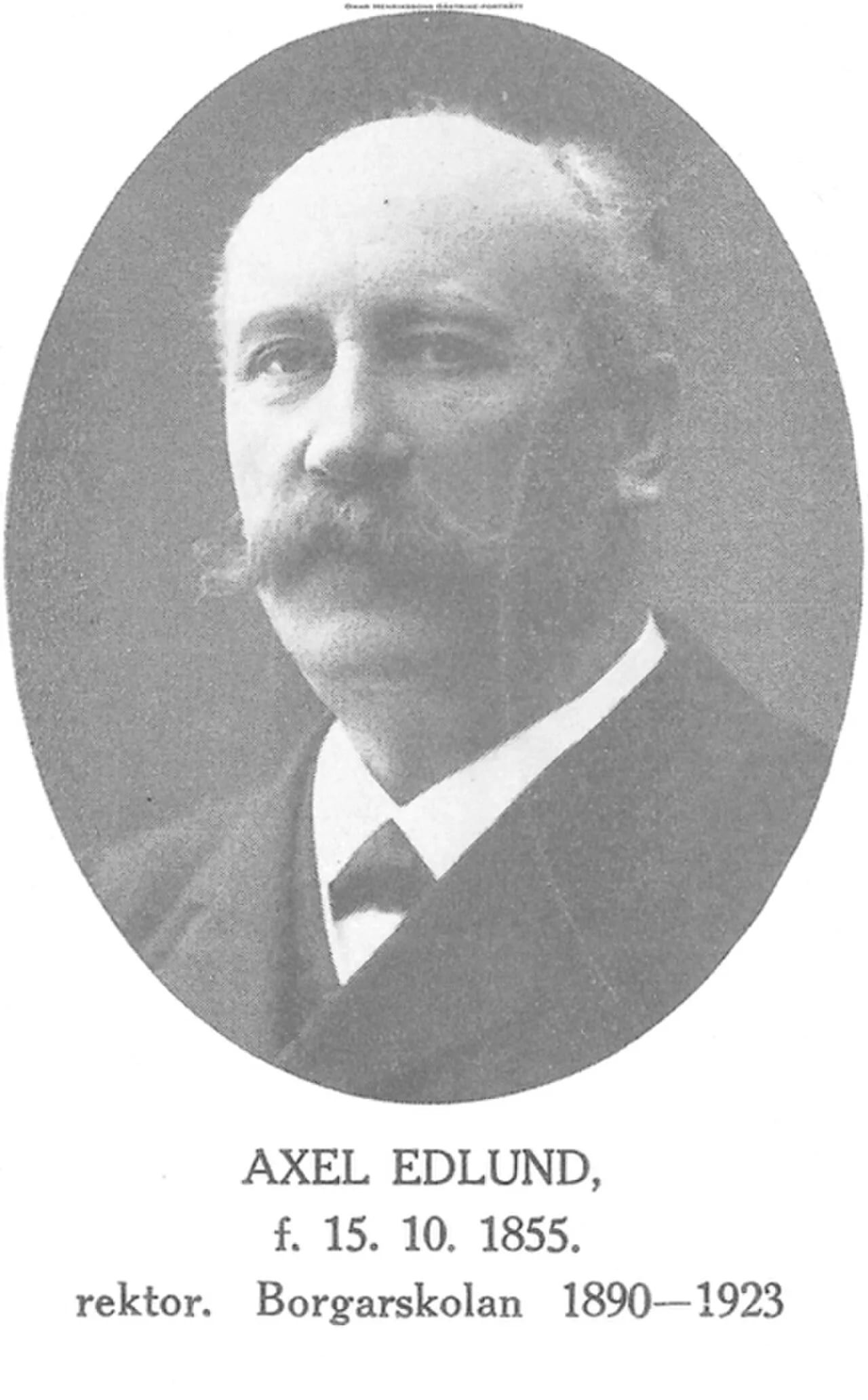 Porträt von Axel Edlund (1855–1933) – Gedenkseite