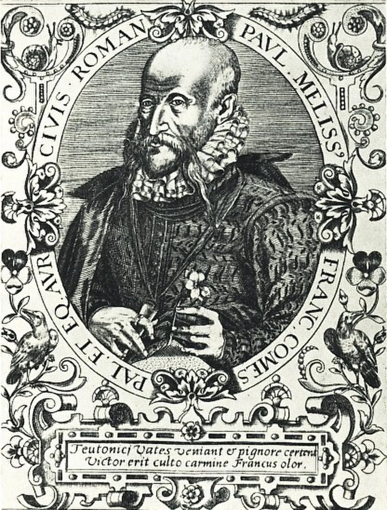 Porträt von Paul Melissus (1539–1602) – Gedenkseite