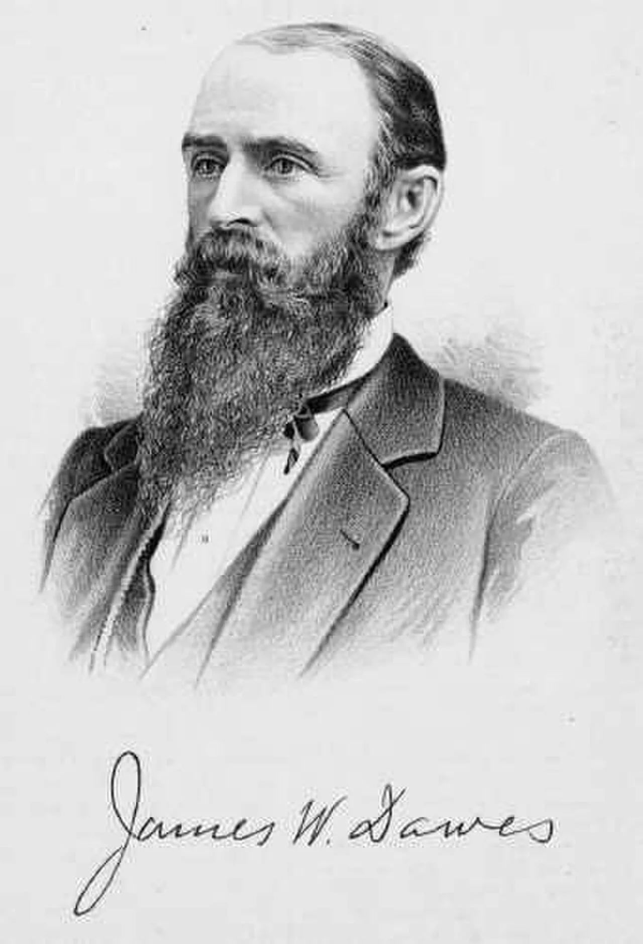 Portrait of James W. Dawes (1844–1918) – memorial page