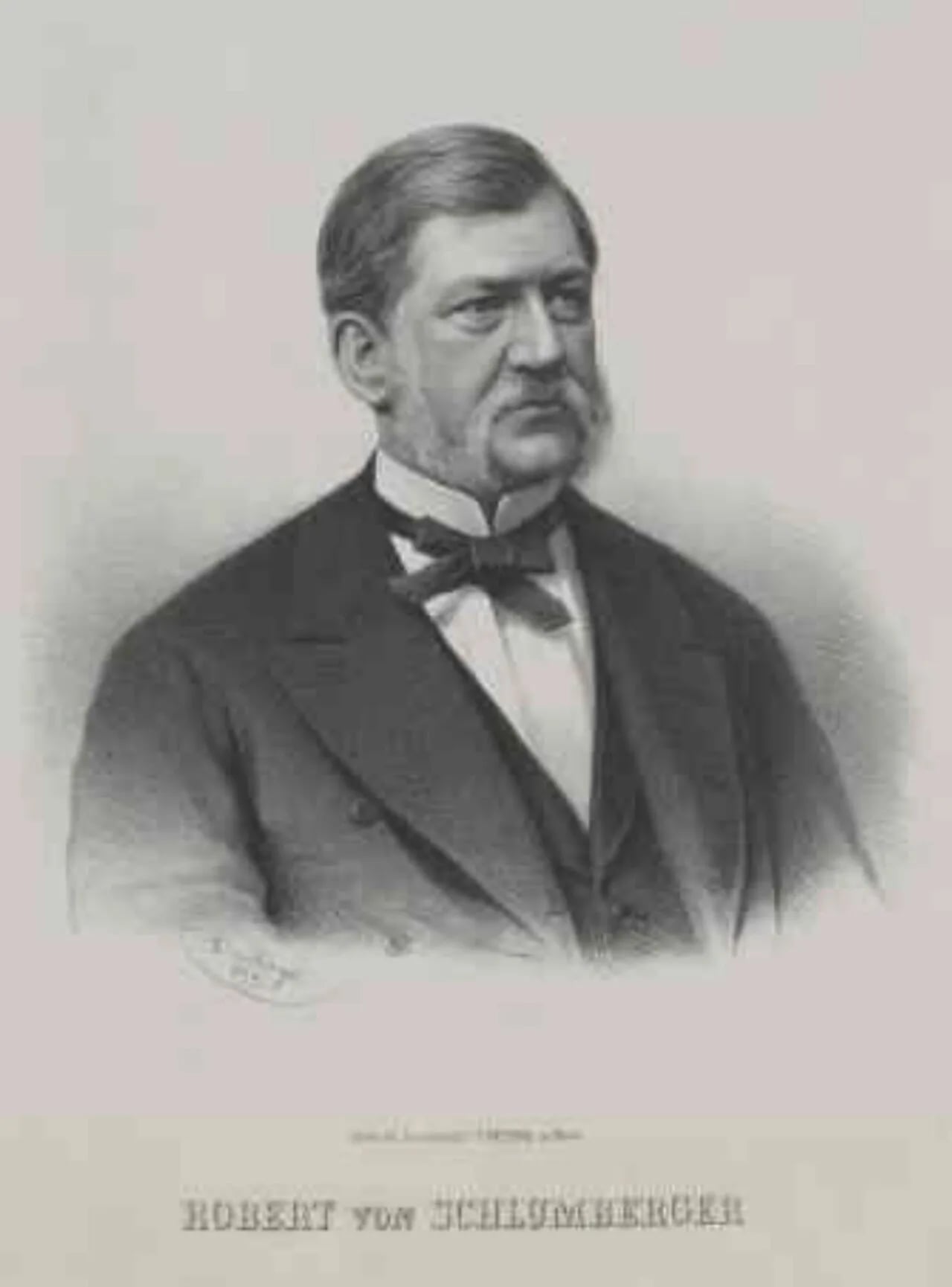 Porträt von Robert Schlumberger von Goldeck (1814–1879) – Gedenkseite