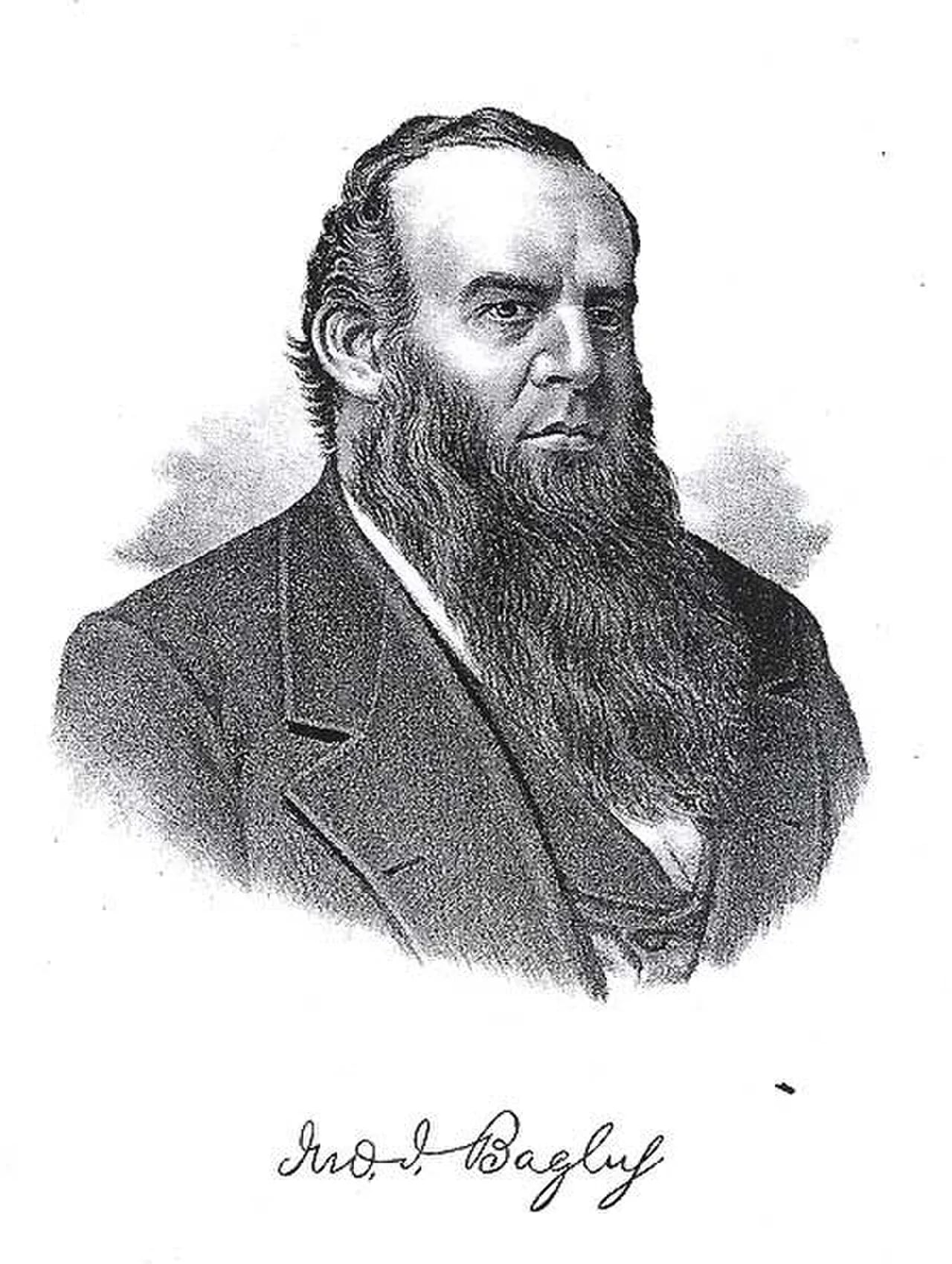 Portrait of John J. Bagley (1832–1881) – memorial page