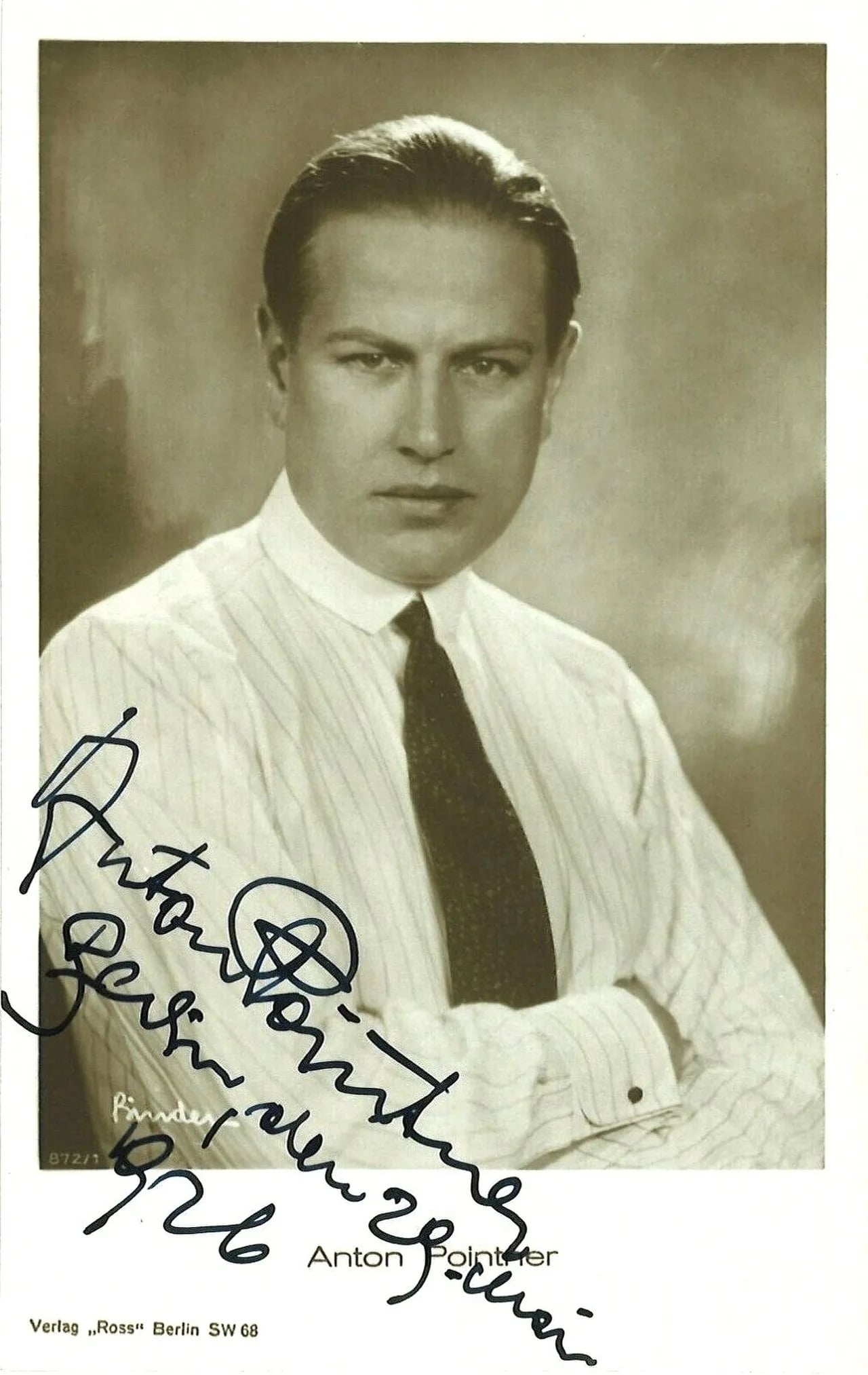 Porträt von Anton Pointner (1884–1949) – Gedenkseite