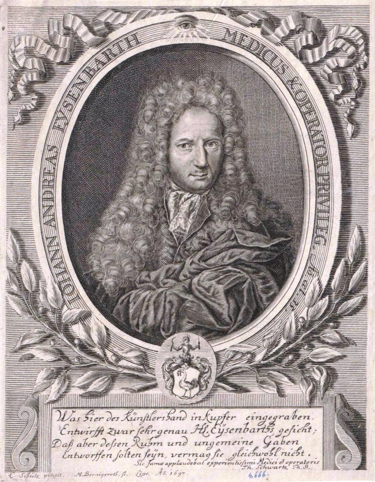 Porträt von Doktor Eisenbarth (1663–1727) – Gedenkseite