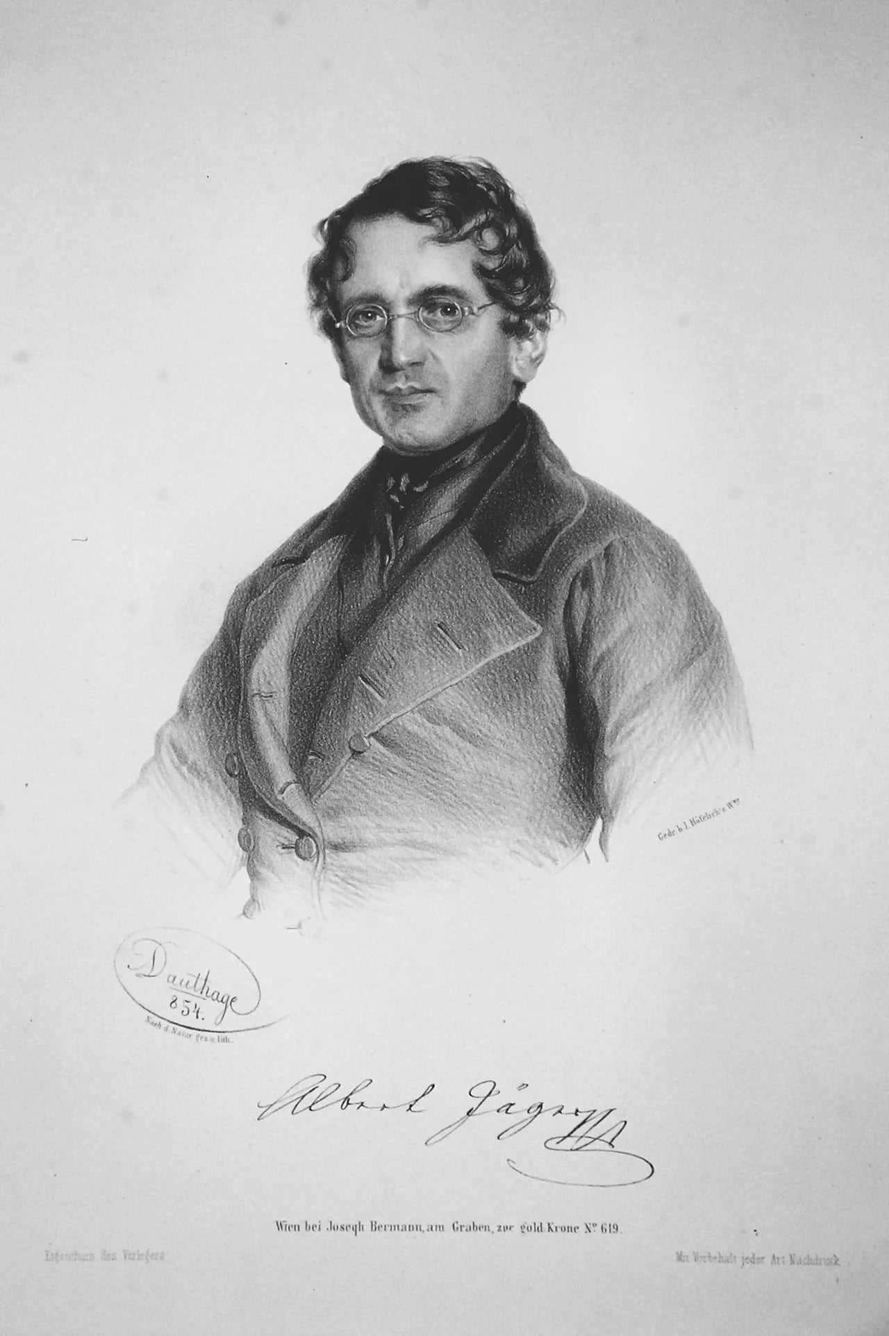 Porträt von Albert Jäger (1801–1891) – Gedenkseite