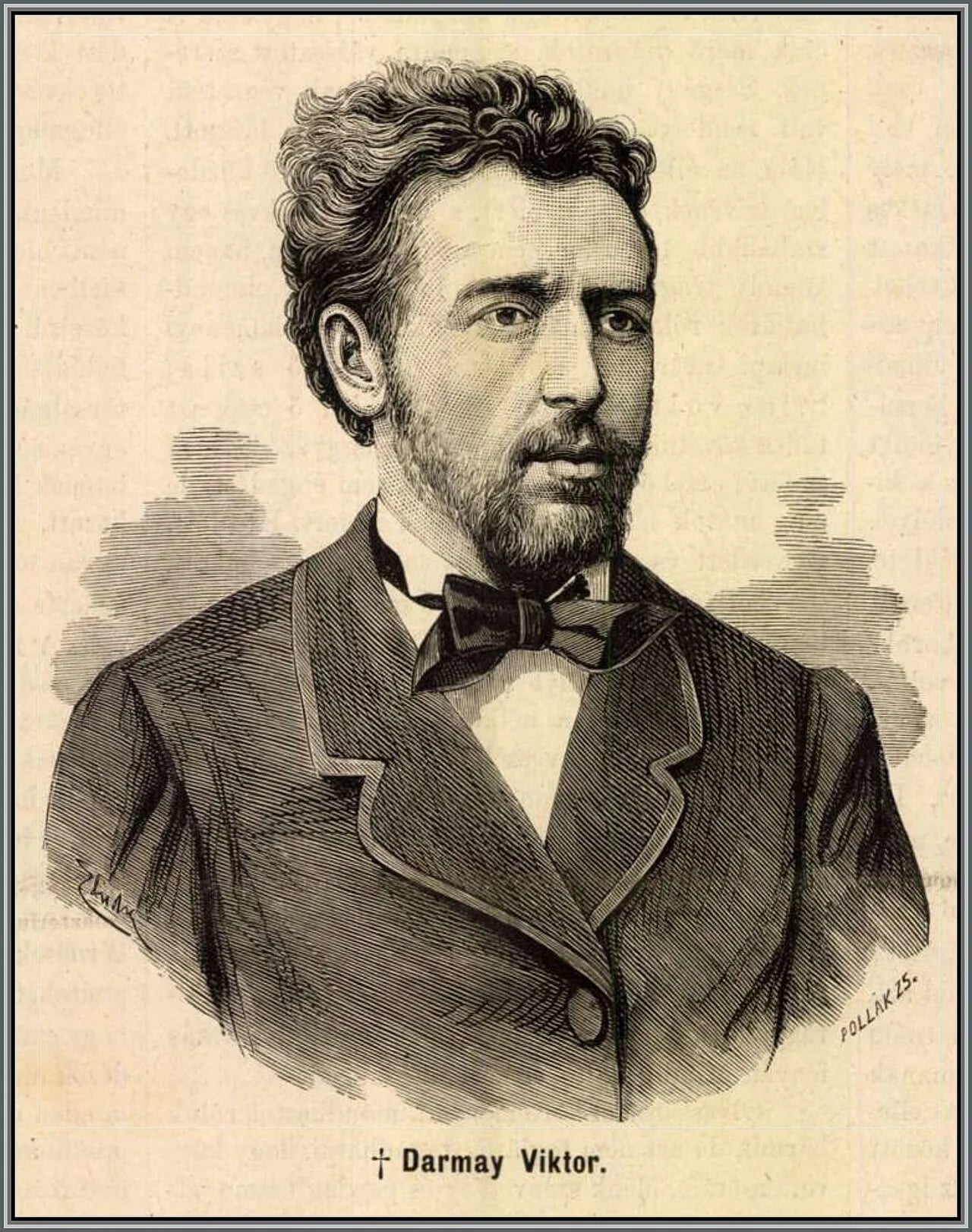 Porträt von Viktor Darmay (1850–1878) – Gedenkseite