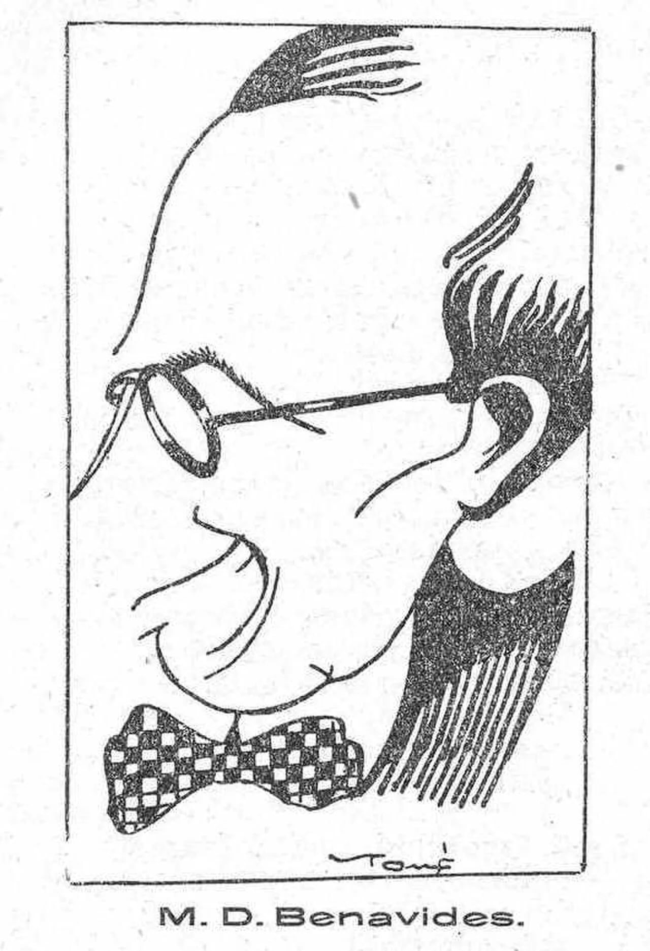 Porträt von Manuel Domínguez Benavides (1895–1947) – Gedenkseite