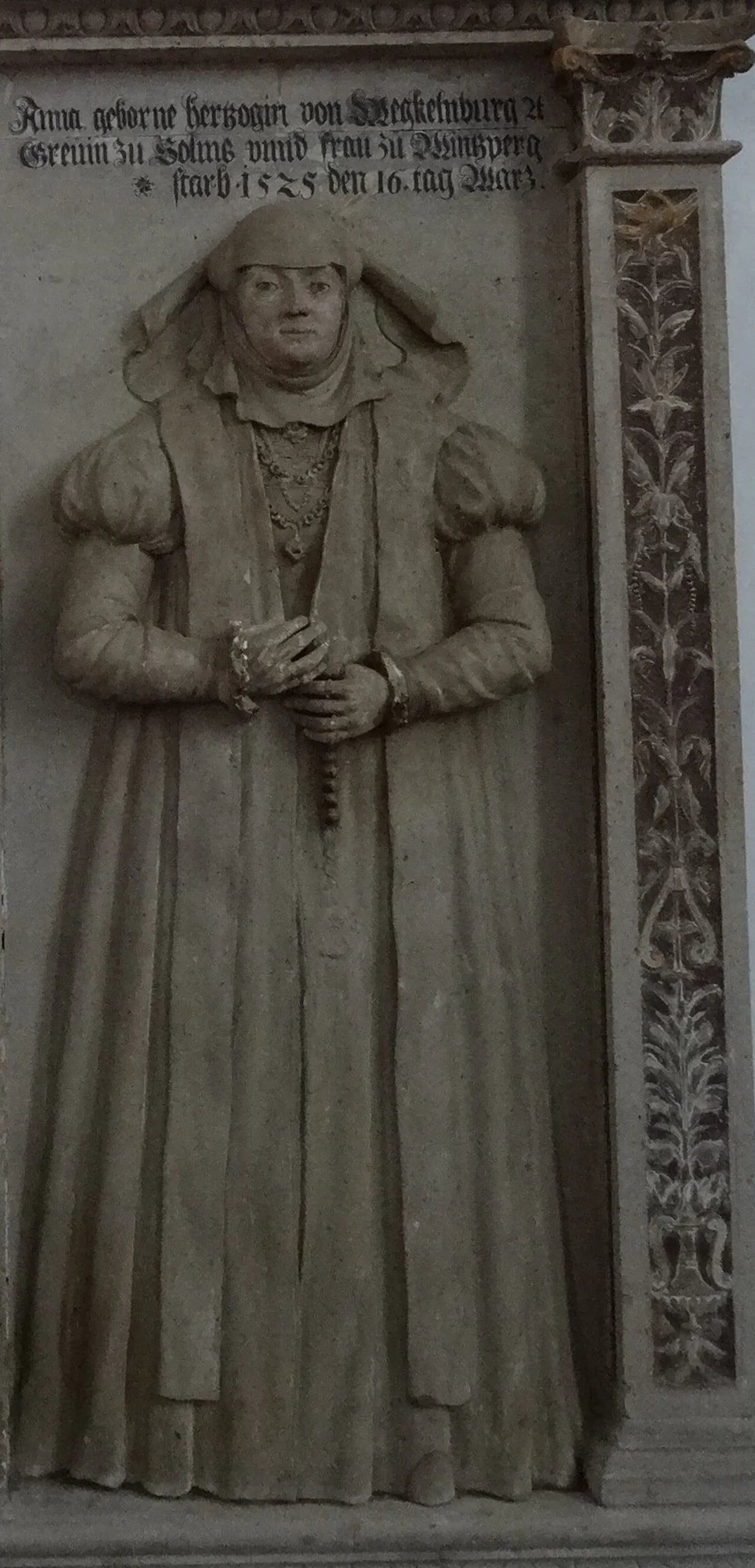 Porträt von Anna von Mecklenburg (1485–1525) – Gedenkseite