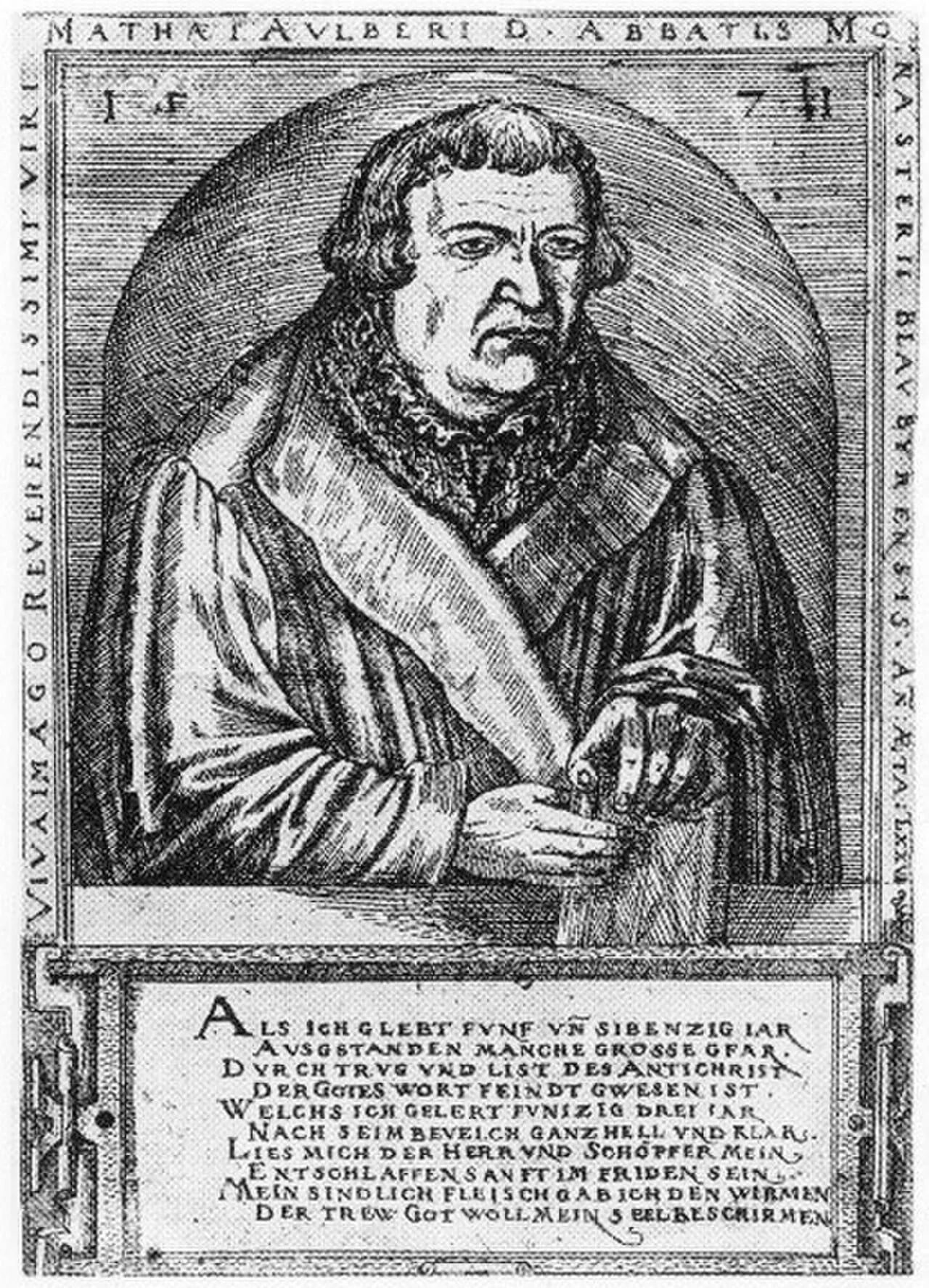 Porträt von Matthäus Alber (1495–1570) – Gedenkseite