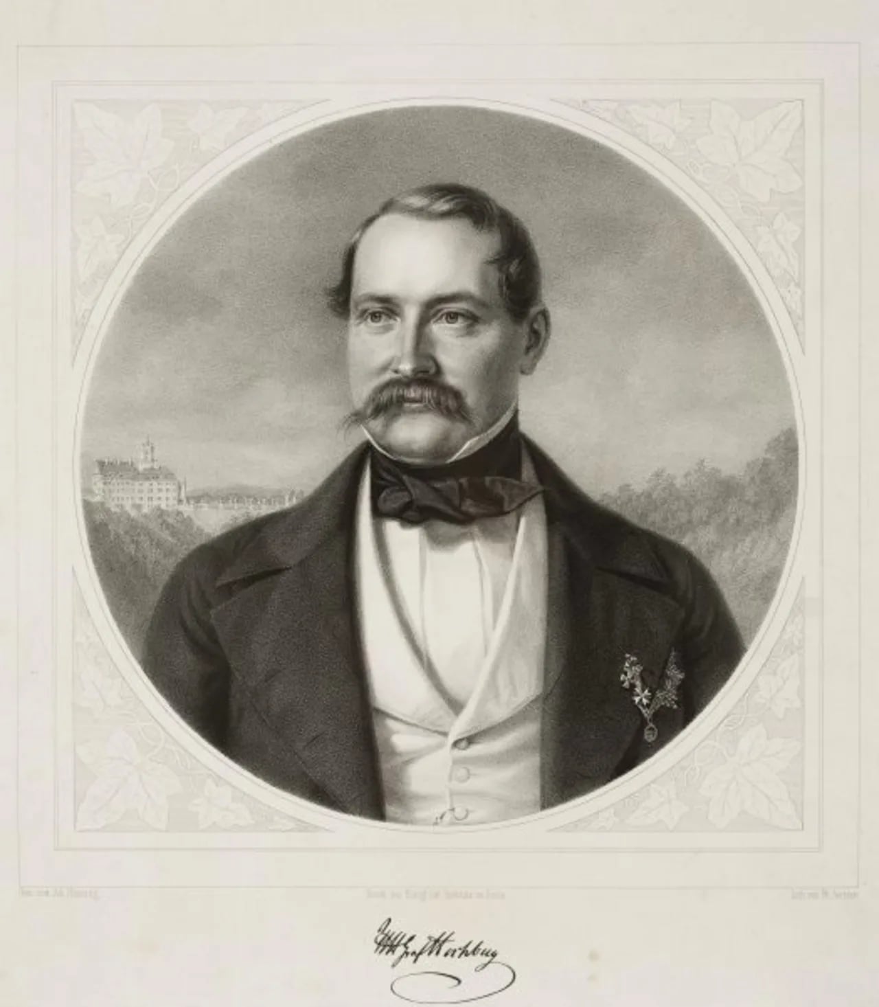 Porträt von Hans Heinrich X. von Hochberg (1806–1855) – Gedenkseite