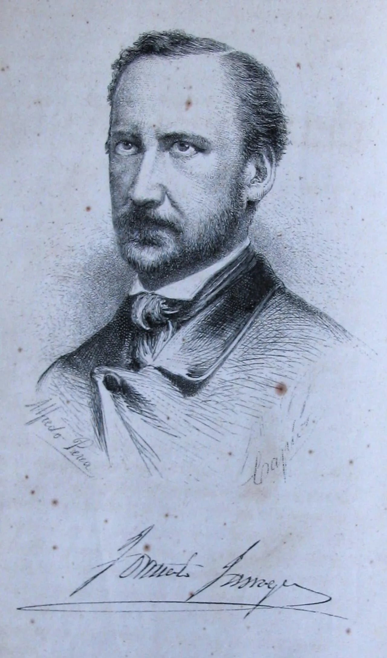 Porträt von Torcuato Tárrago y Mateos (1822–1889) – Gedenkseite