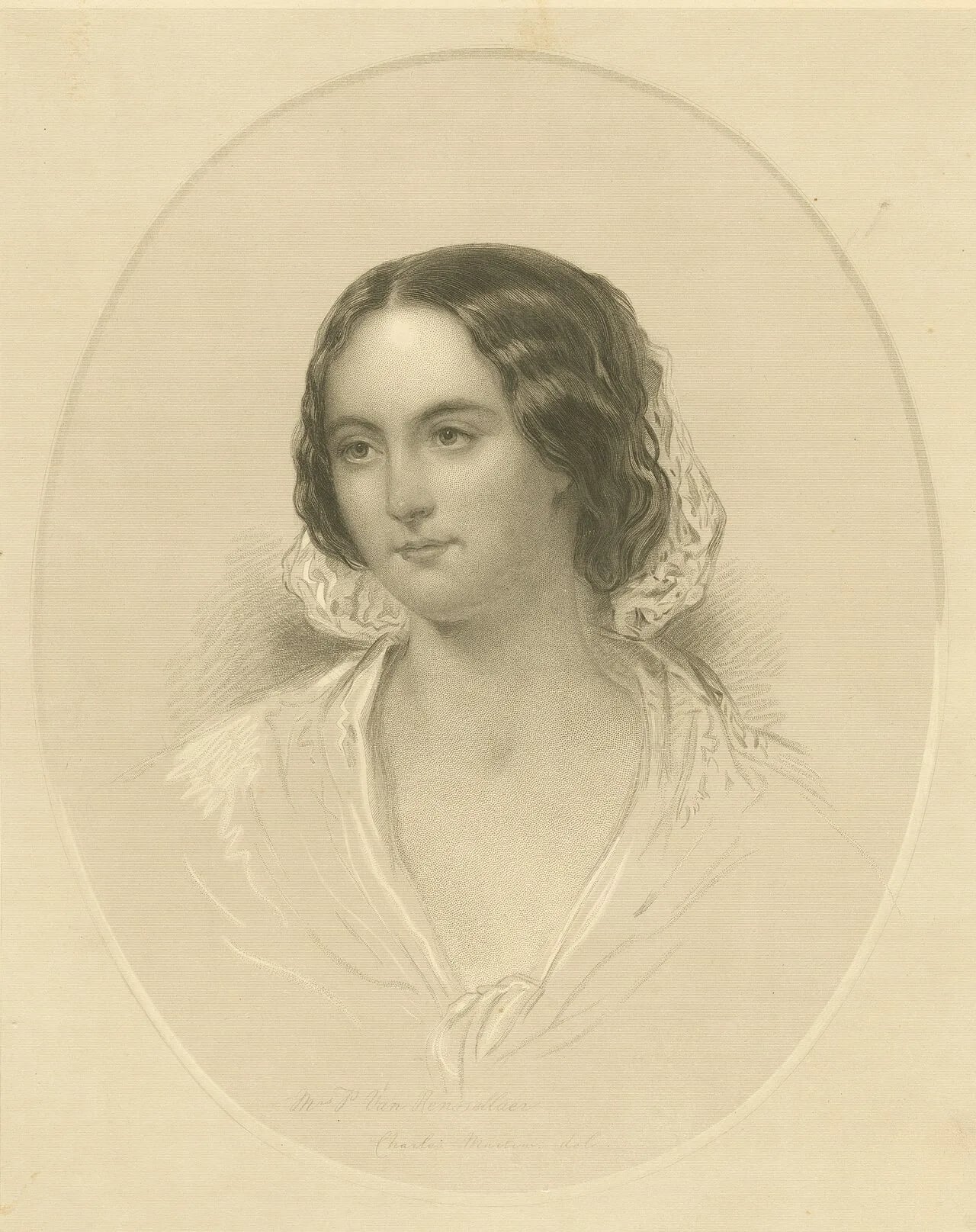 Porträt von Mary Rebecca Tallmadge (1817–1872) – Gedenkseite
