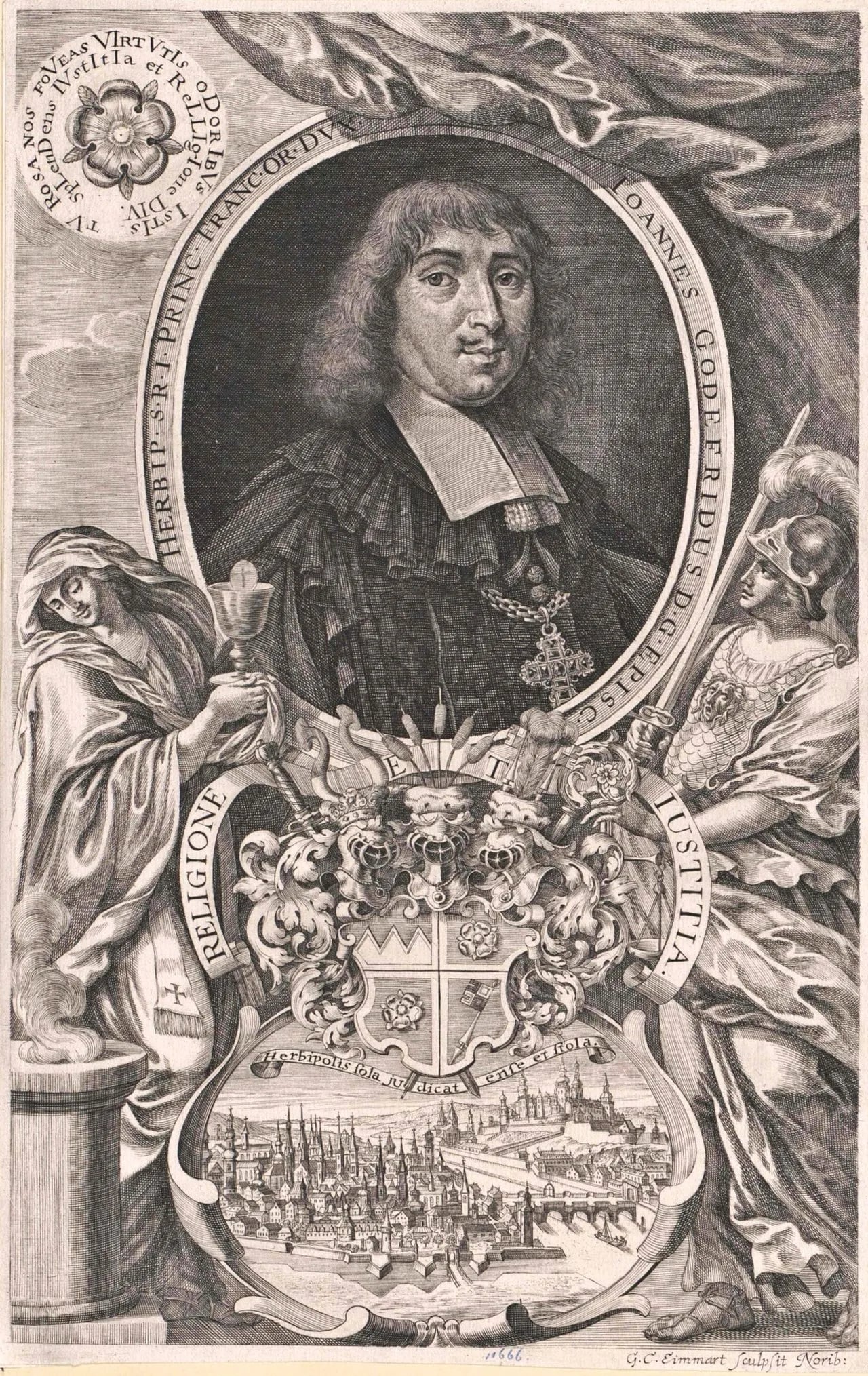 Porträt von Johann Gottfried von Guttenberg (1645–1698) – Gedenkseite