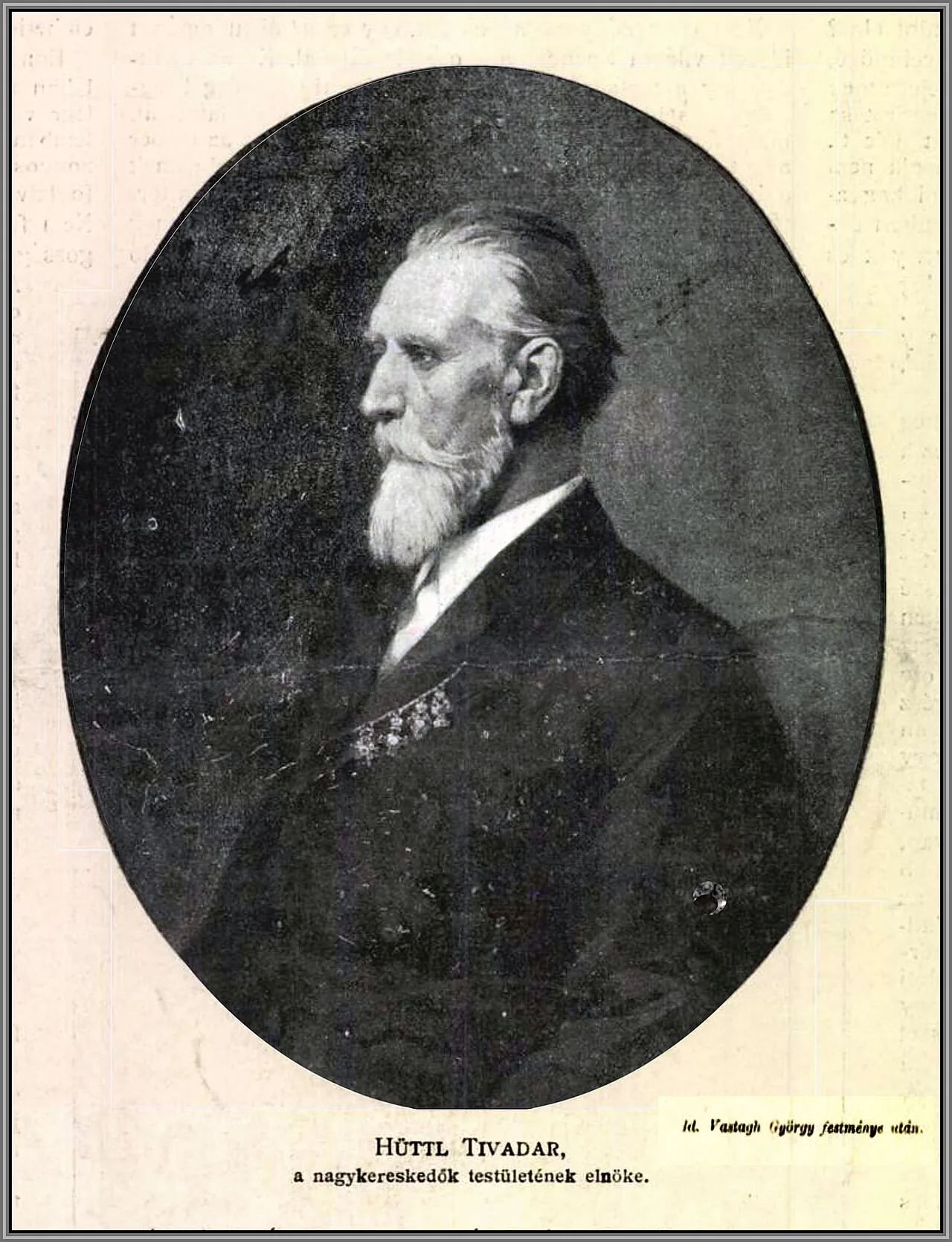Porträt von Tivadar Hüttl (1841–1910) – Gedenkseite