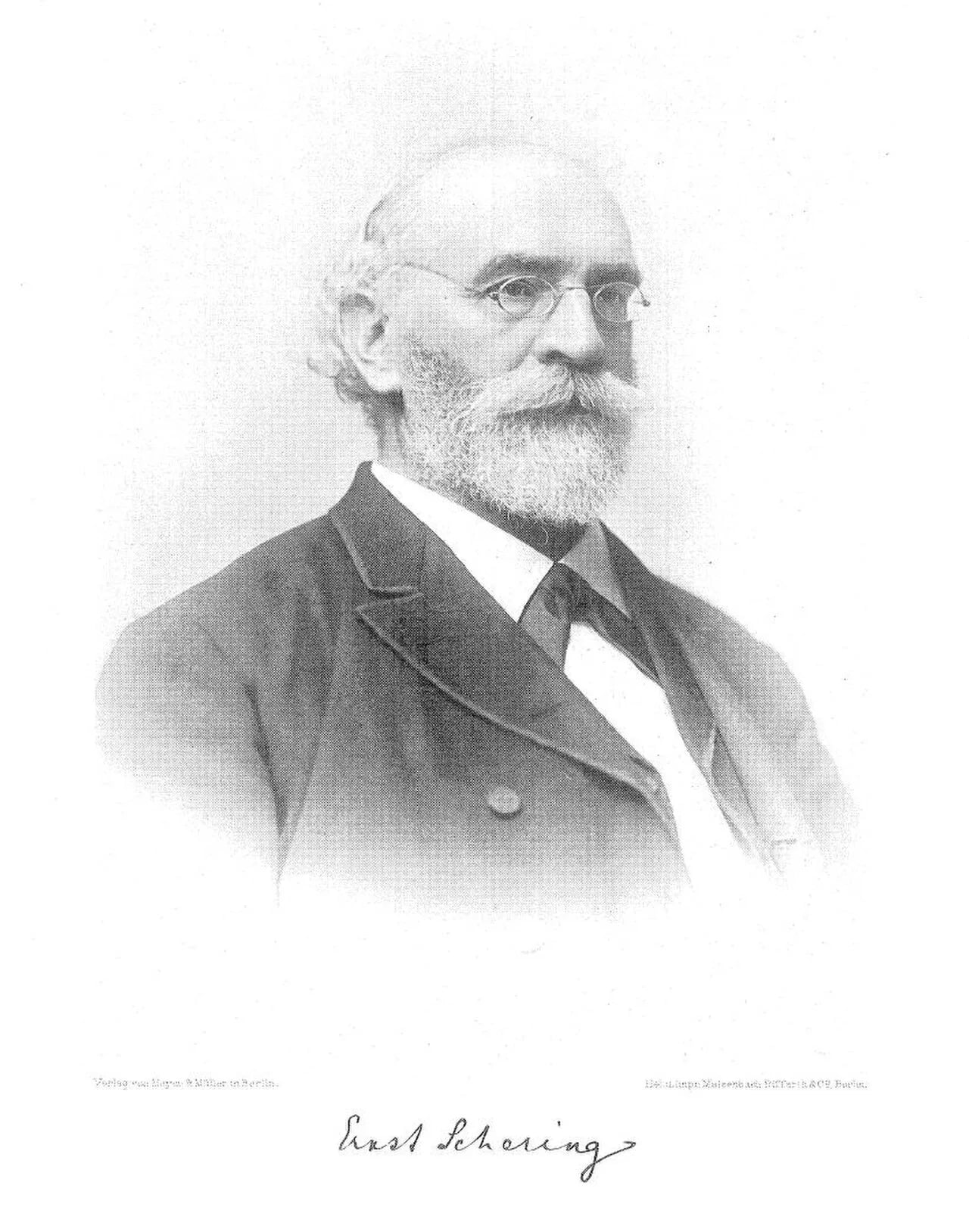 Porträt von Ernst Christian Julius Schering (1833–1897) – Gedenkseite