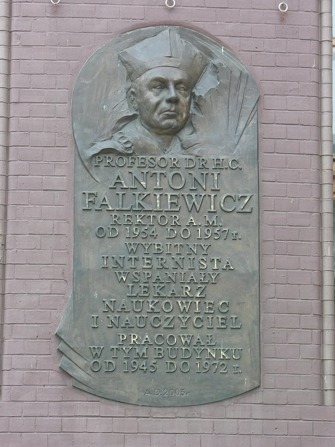 Porträt von Antoni Falkiewicz (1901–1977) – Gedenkseite