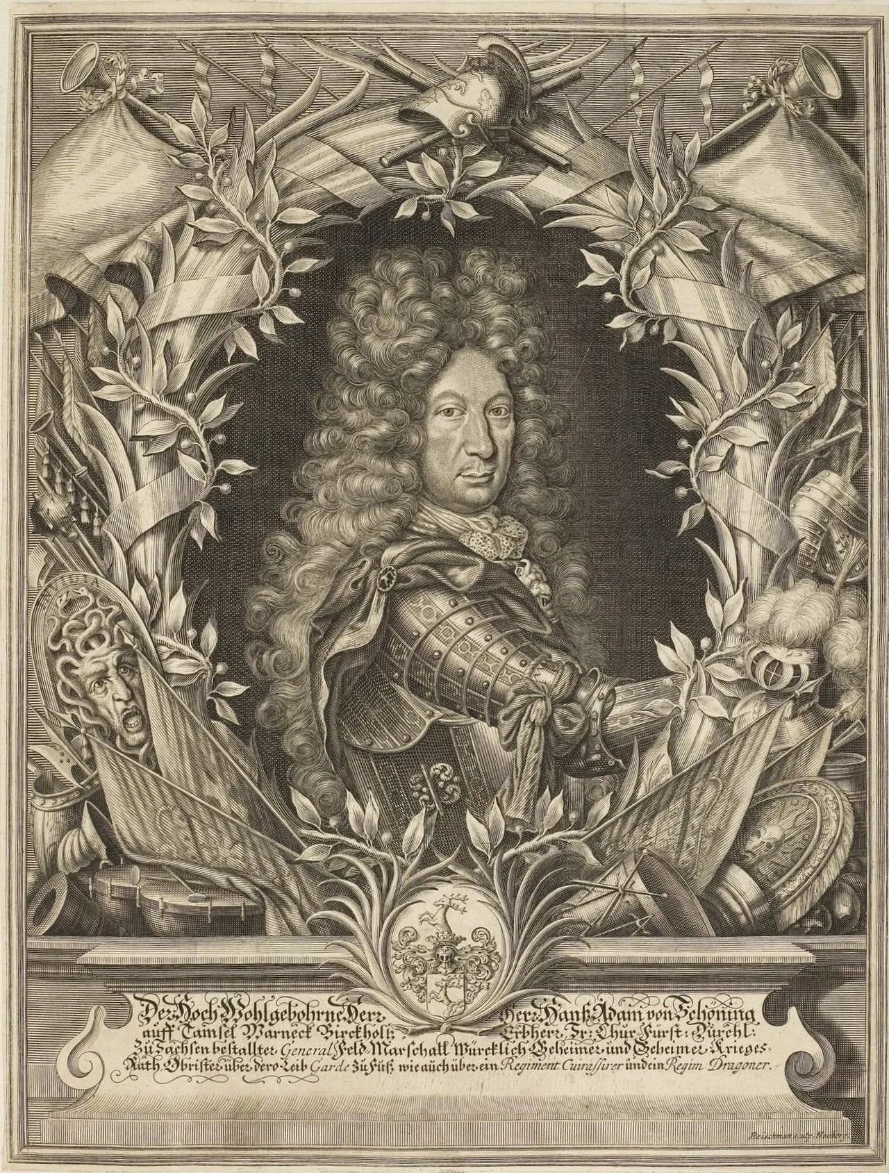 Porträt von Hans Adam von Schöning (1641–1696) – Gedenkseite