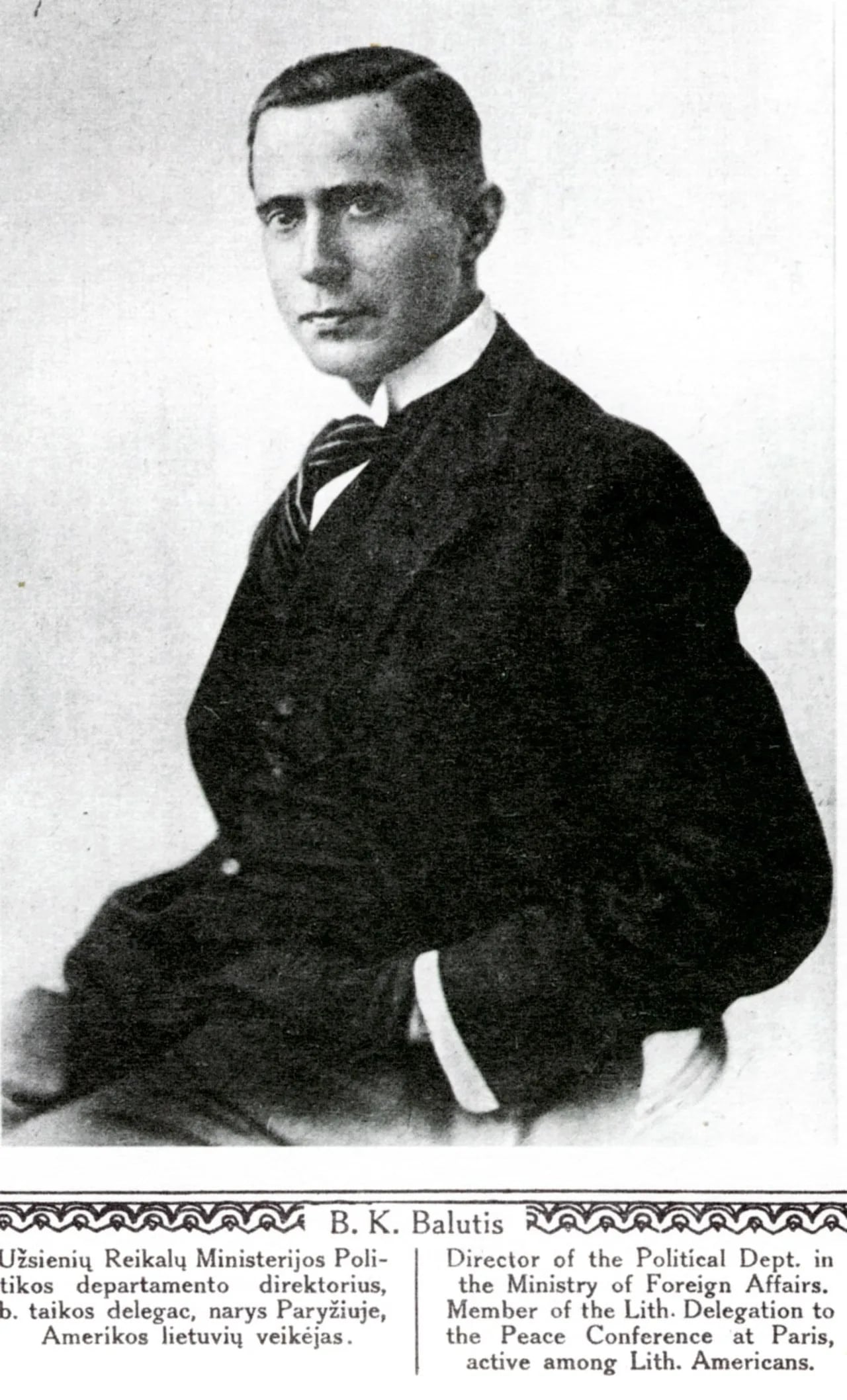 Portrait of Bronius Kazys Balutis (1880–1967) – memorial page