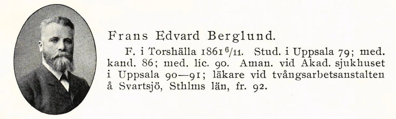 Portrait of Frans Berglund (1861–1947) – memorial page