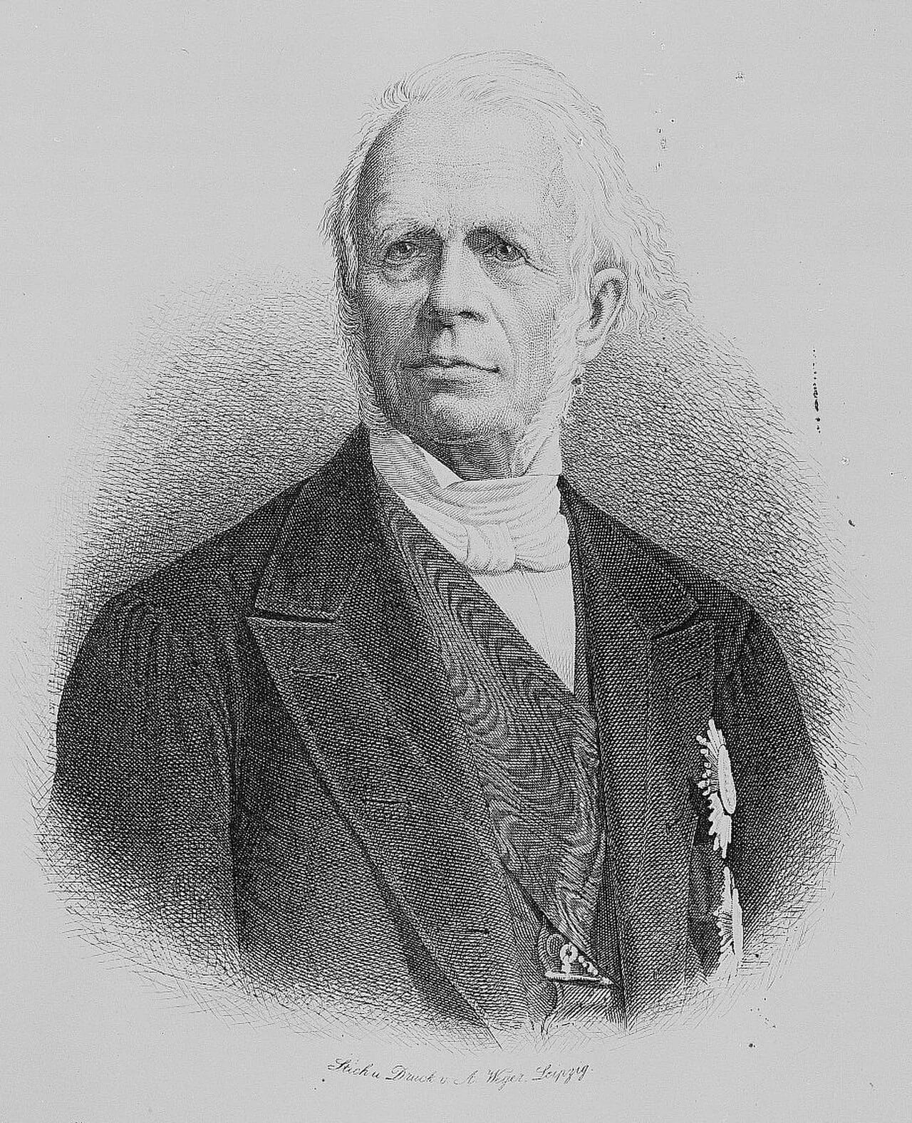 Porträt von Johann Paul von Falkenstein (1801–1882) – Gedenkseite