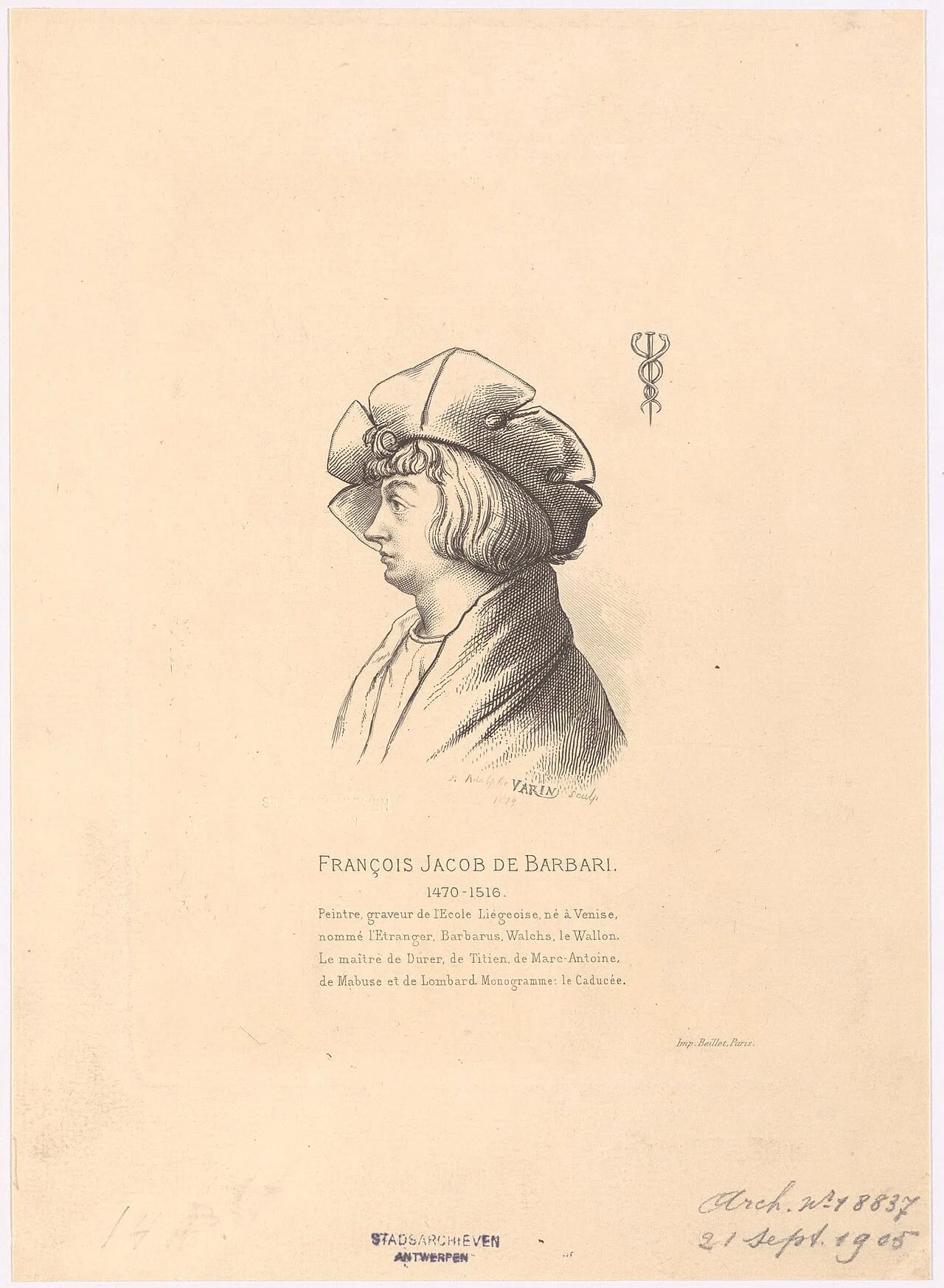 Portrait of Jacopo de’ Barbari (1460–1516) – memorial page